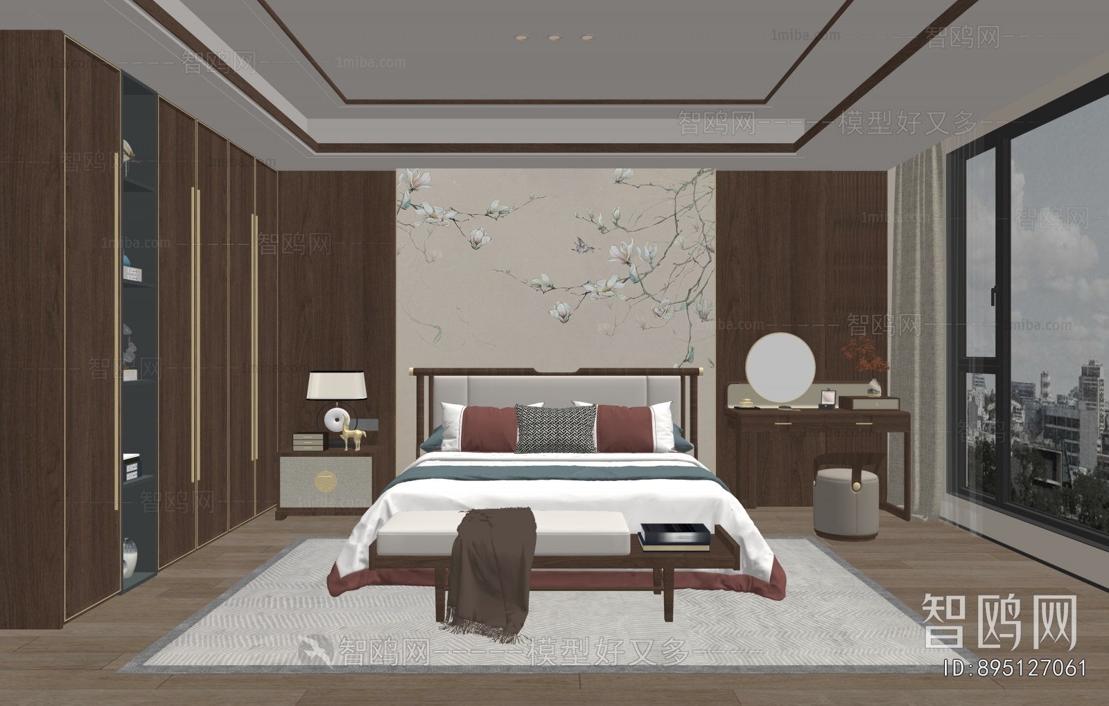 New Chinese Style Bedroom