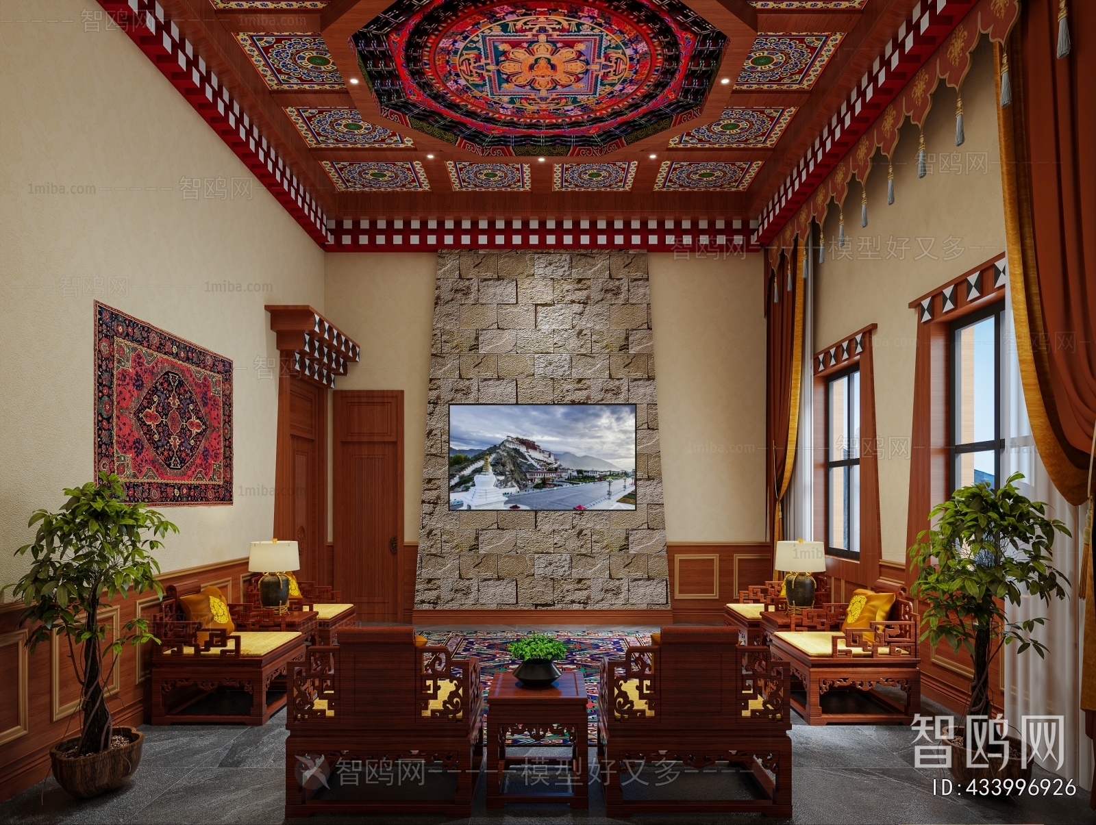 藏式民族风接待室