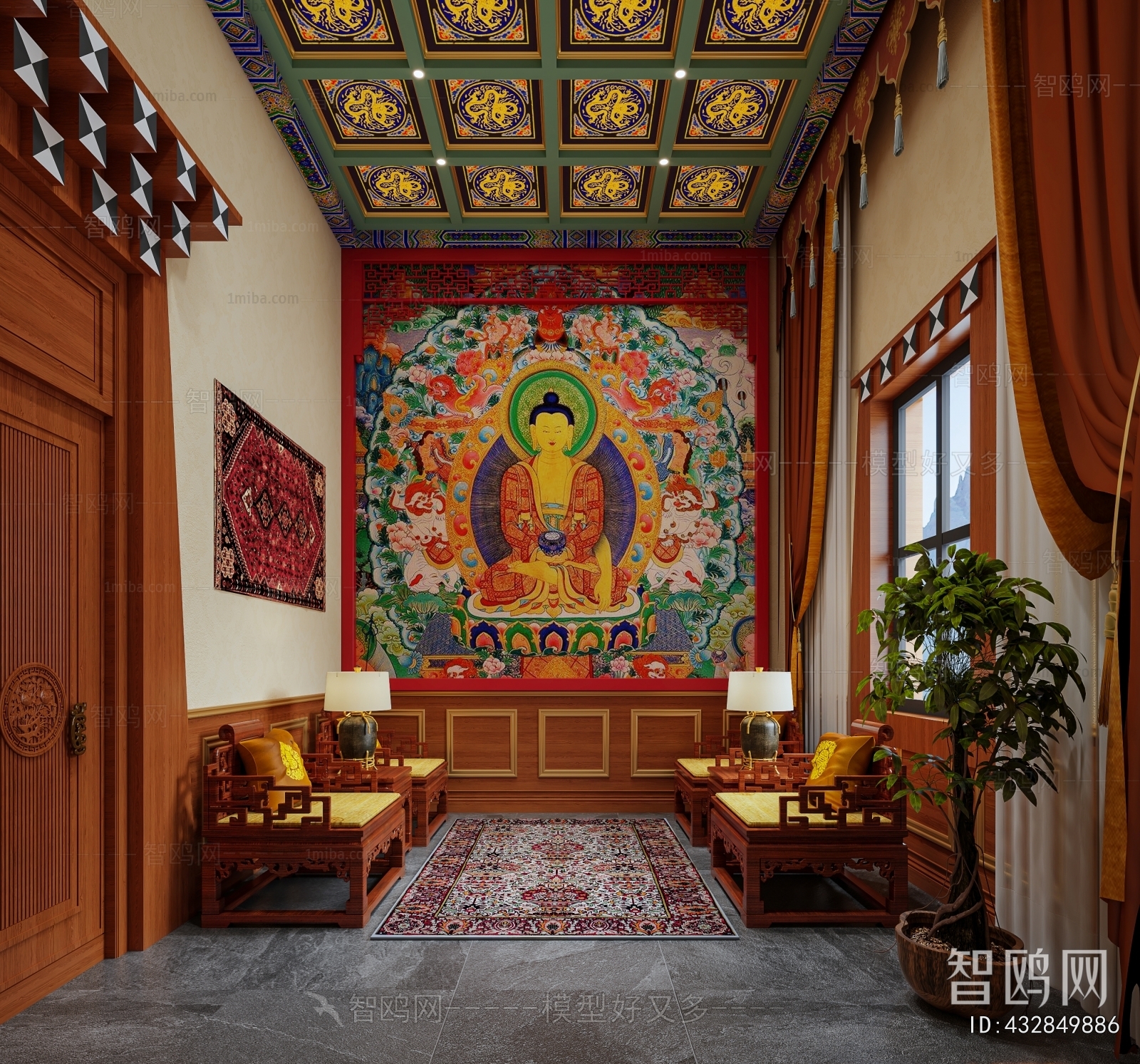 藏式民族风接待室