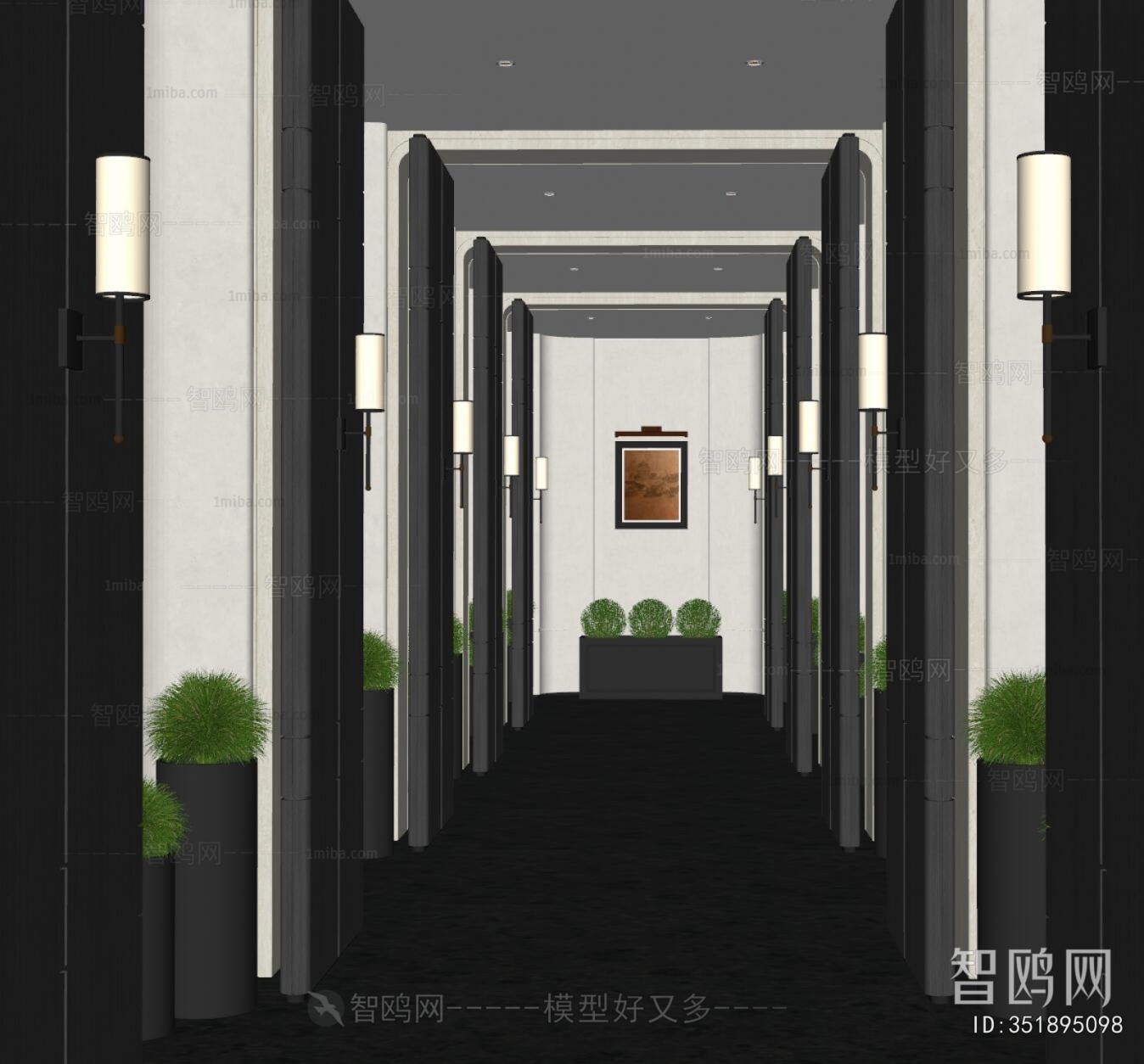 现代酒店过道