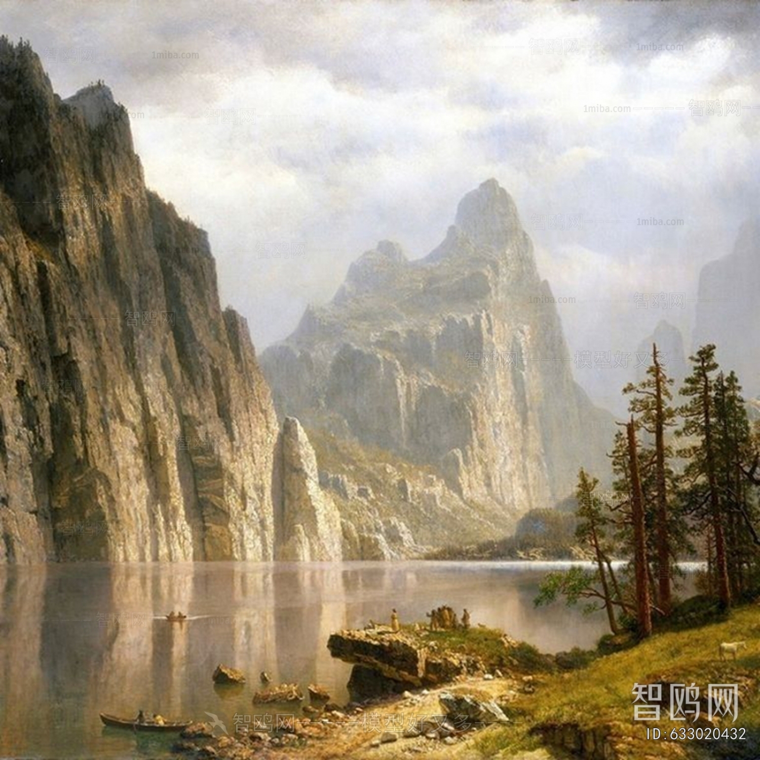 自然风景油画壁画