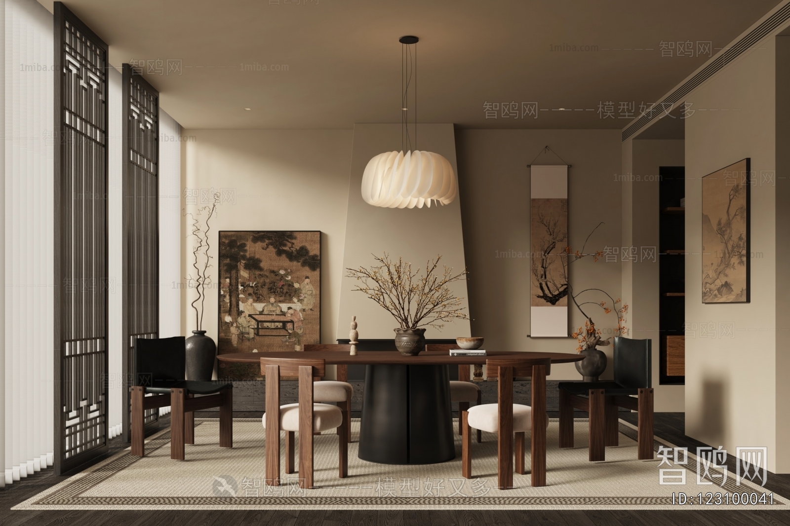 New Chinese Style Dining Room