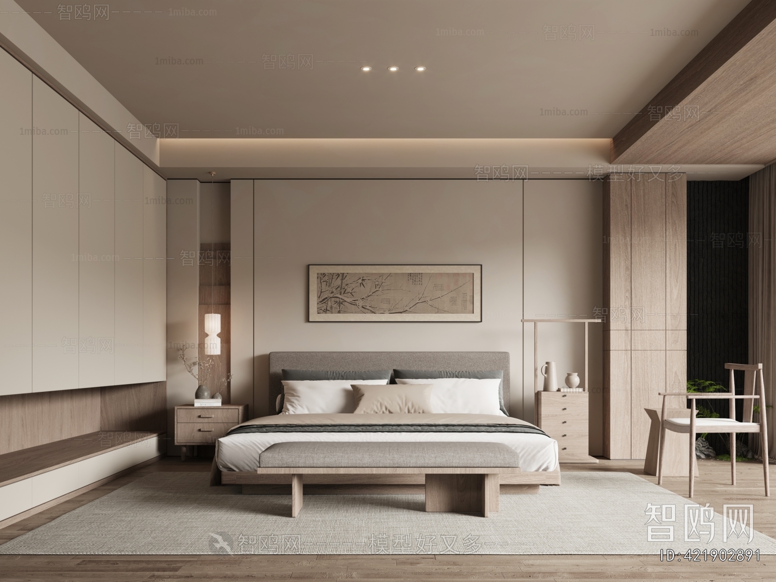 New Chinese Style Bedroom