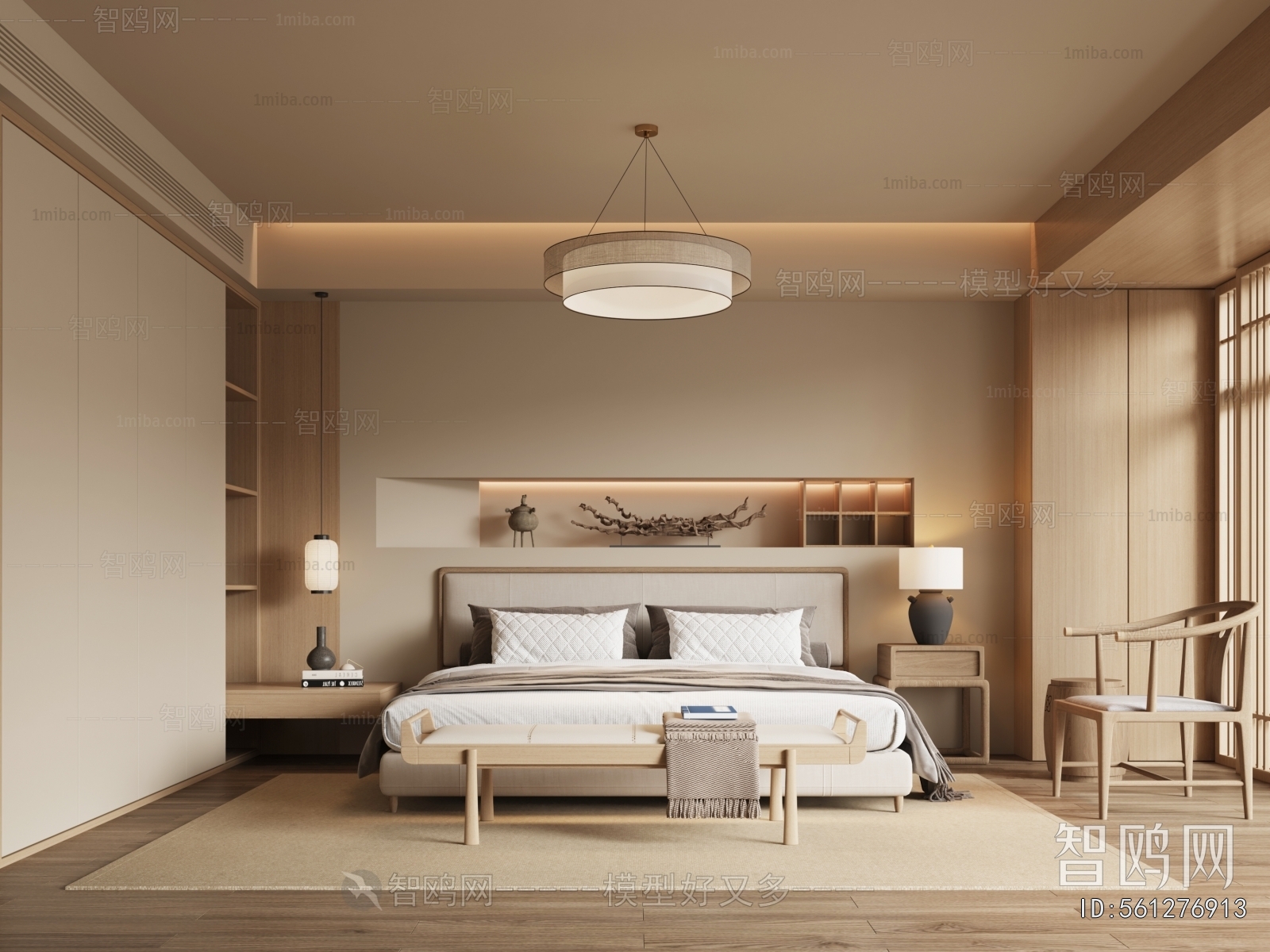 New Chinese Style Bedroom