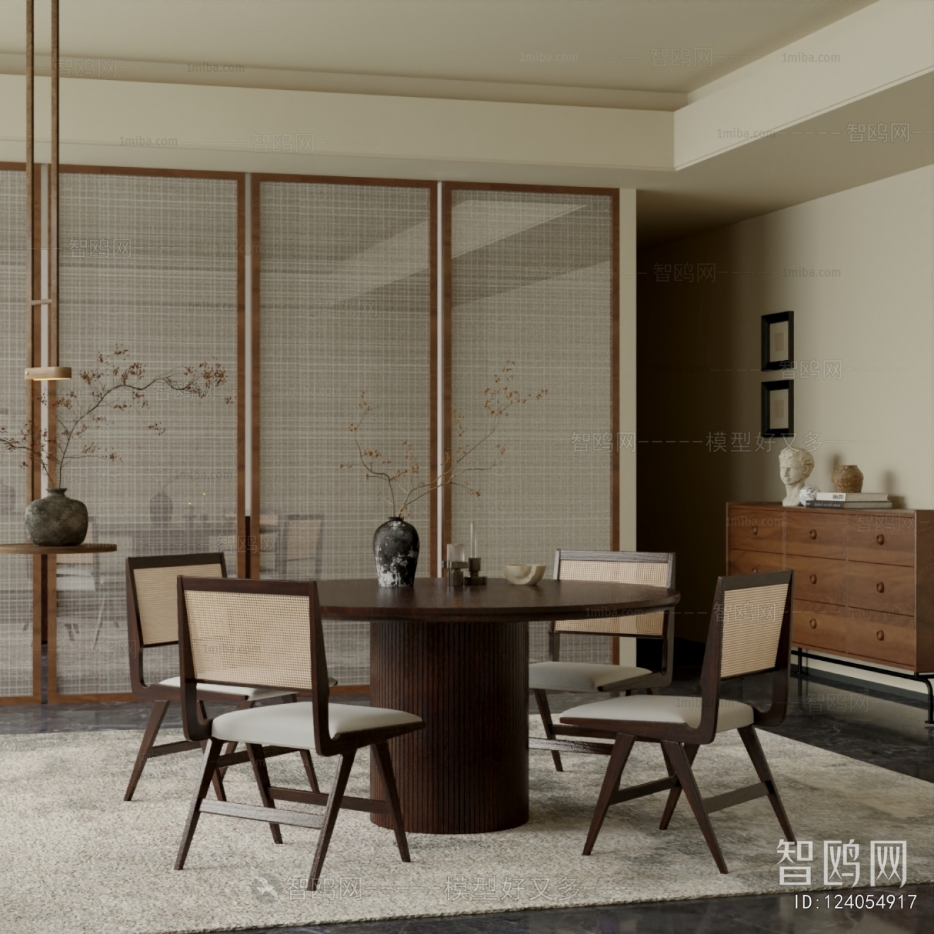 Wabi-sabi Style Dining Room