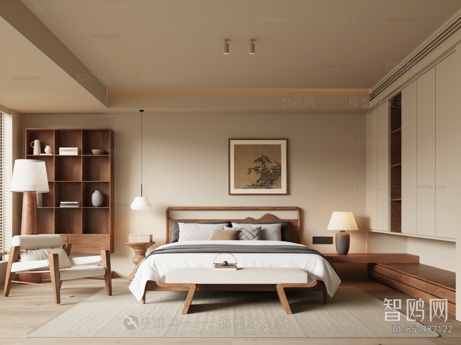 New Chinese Style Bedroom