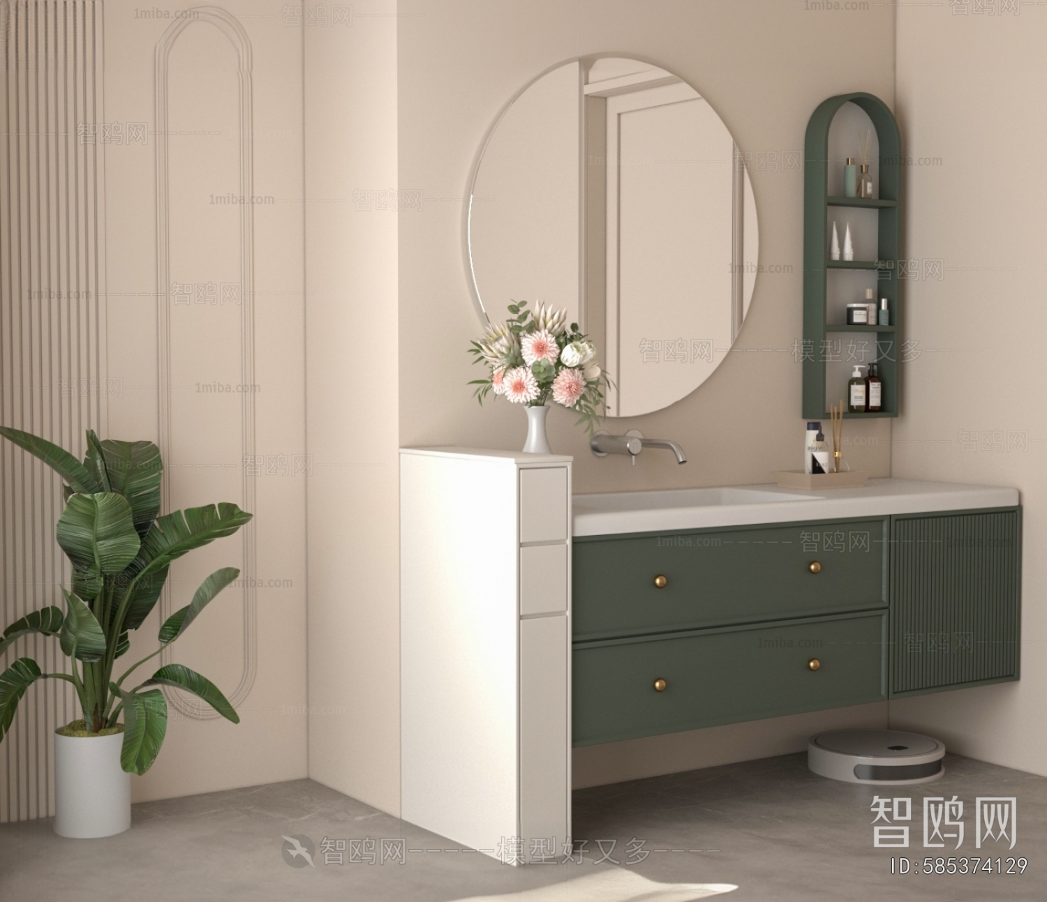 French Style Bathroom Cabinet