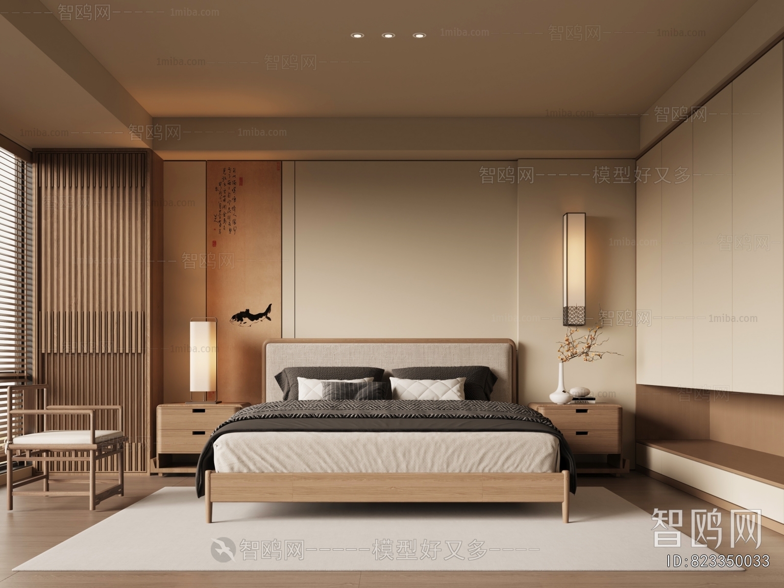 New Chinese Style Bedroom