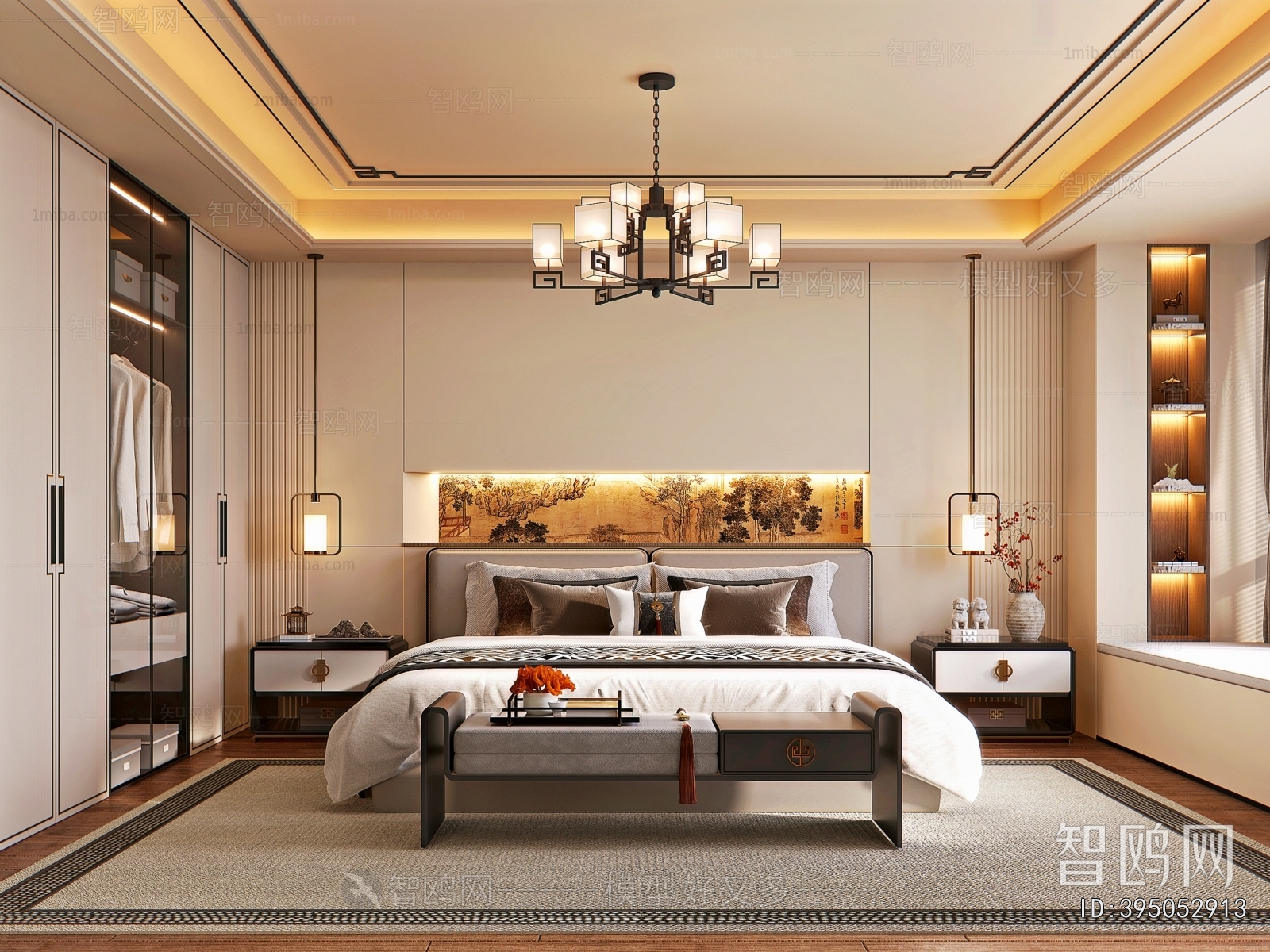 New Chinese Style Bedroom