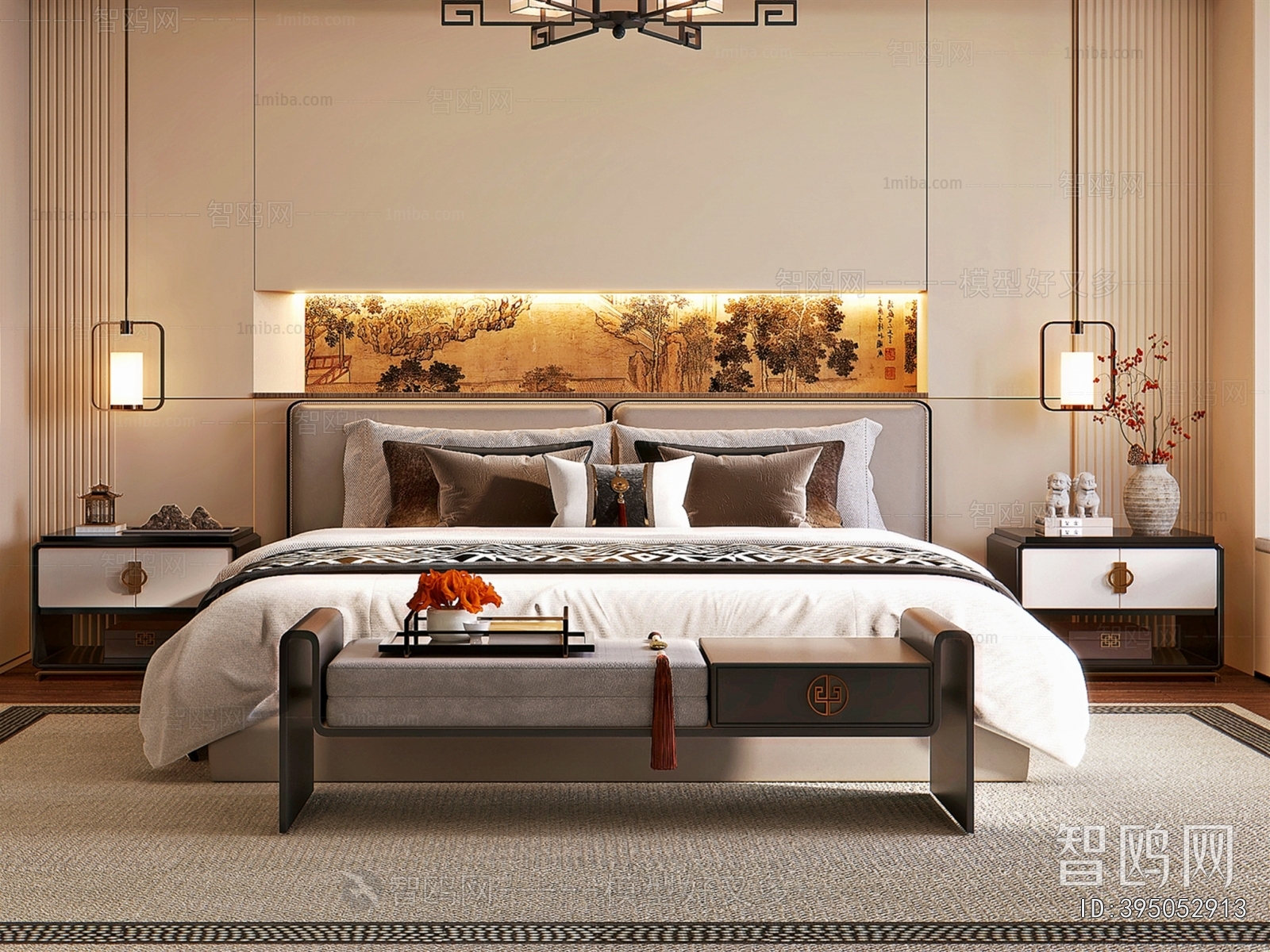 New Chinese Style Bedroom