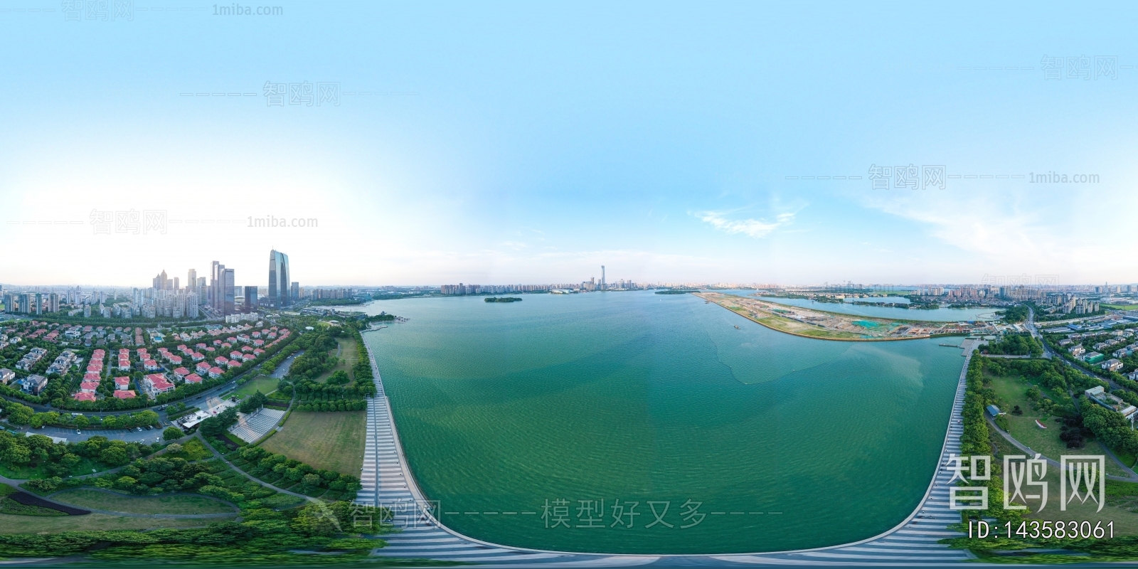 HDR江河湖泊绿化生态城市全景