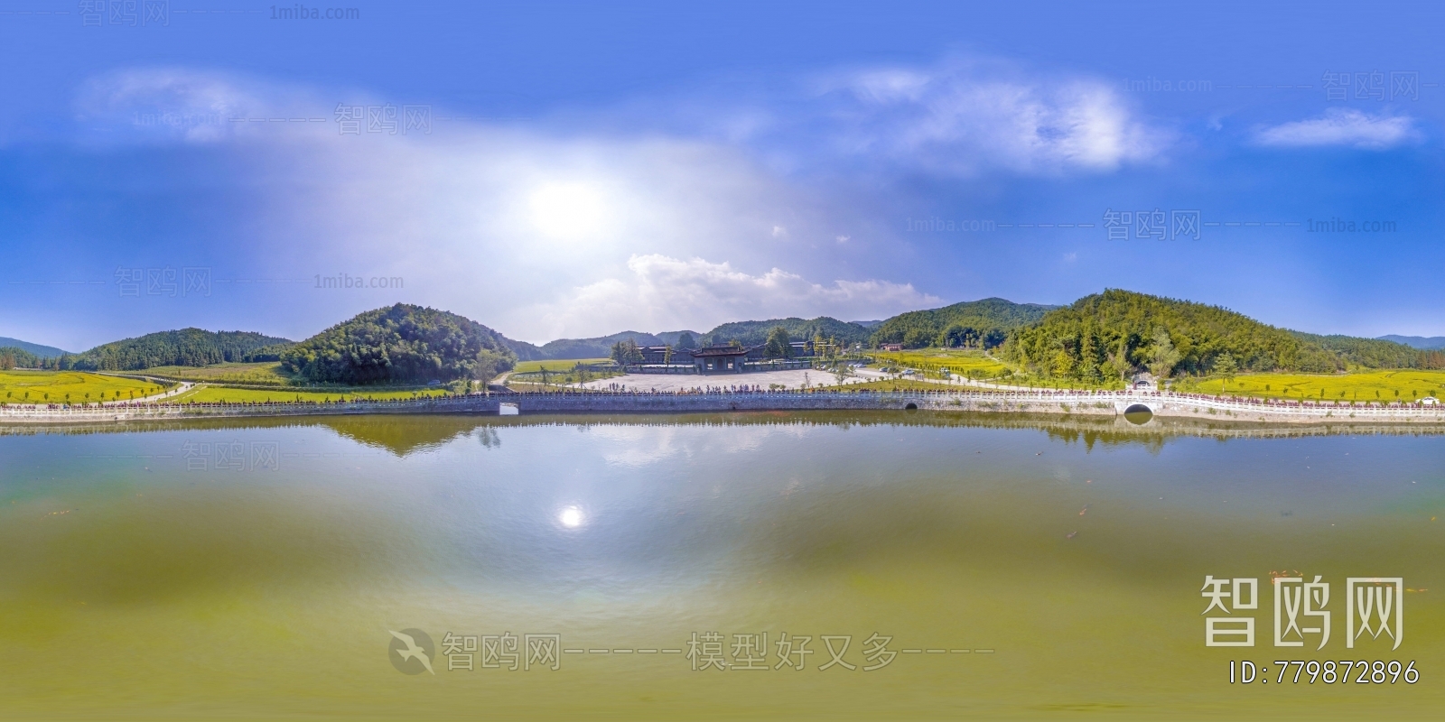 HDR江河湖泊绿化生态城市全景