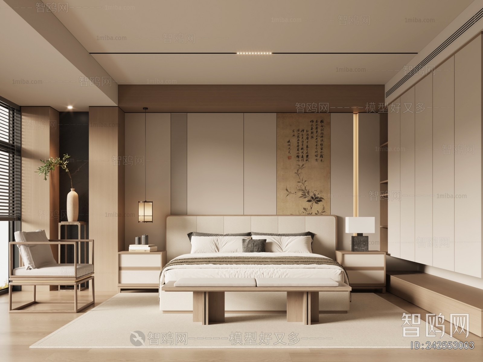 New Chinese Style Bedroom