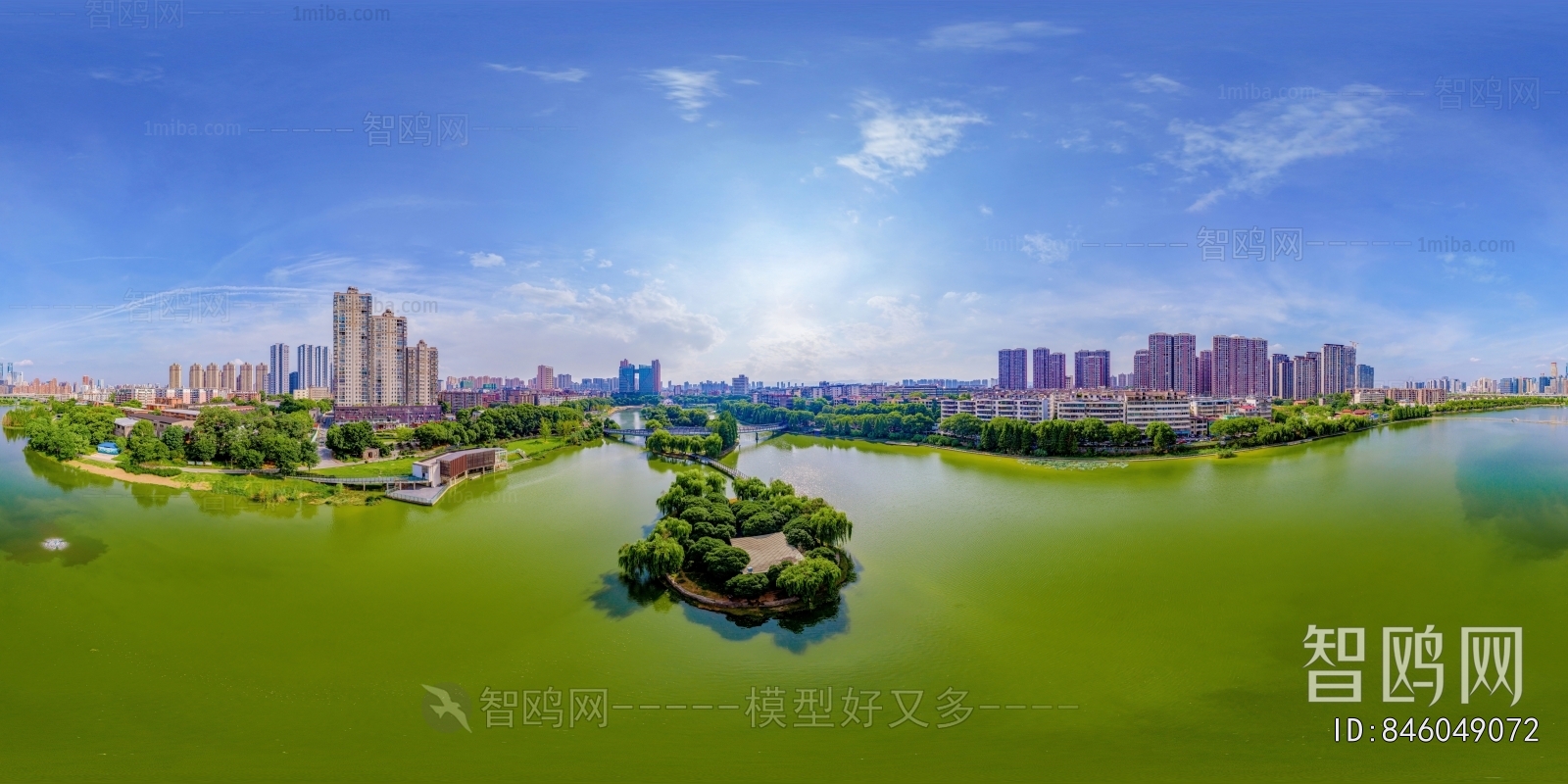 HDR江河湖泊绿化生态城市全景