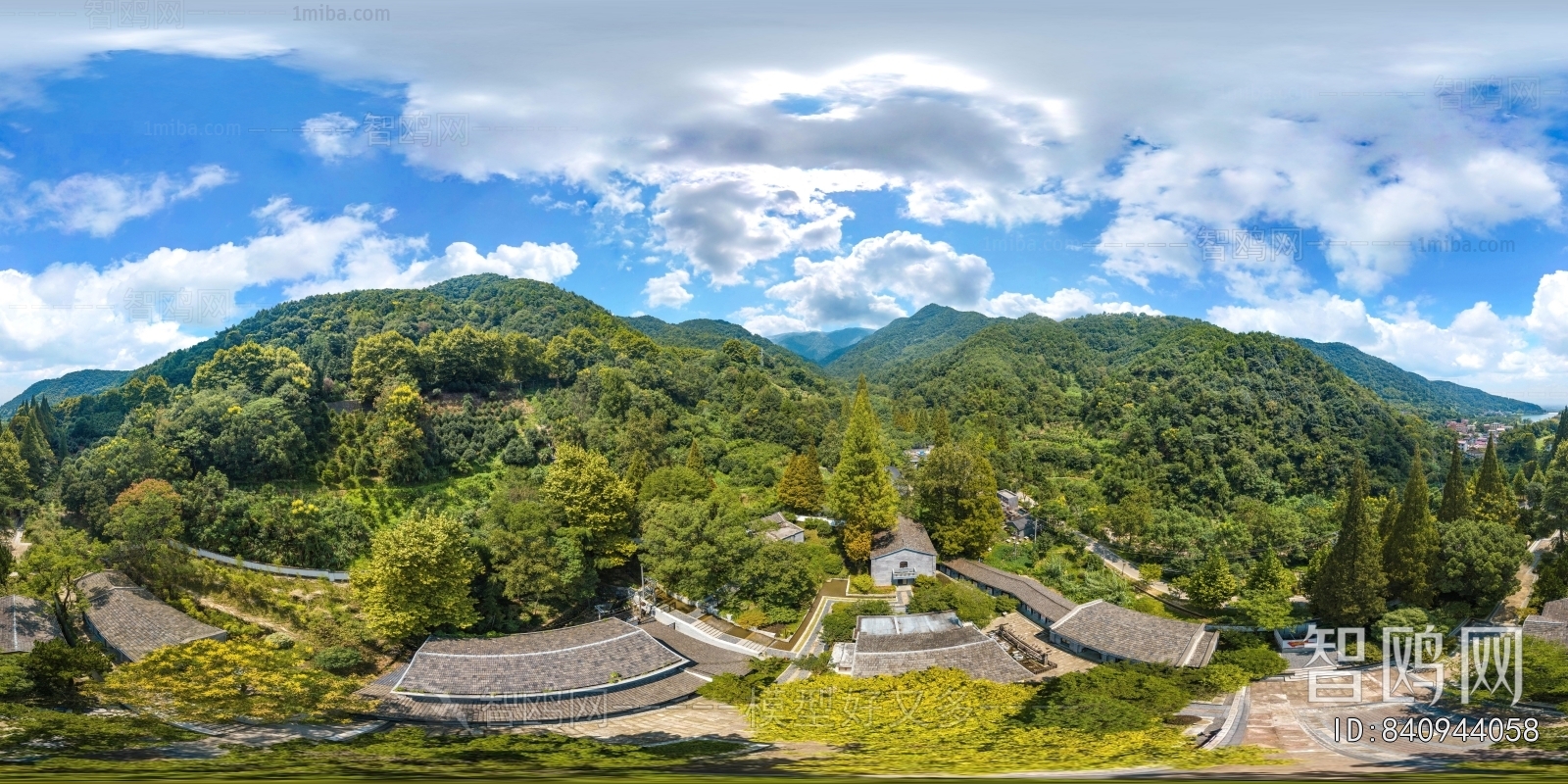 HDR乡村田野户外风景全景