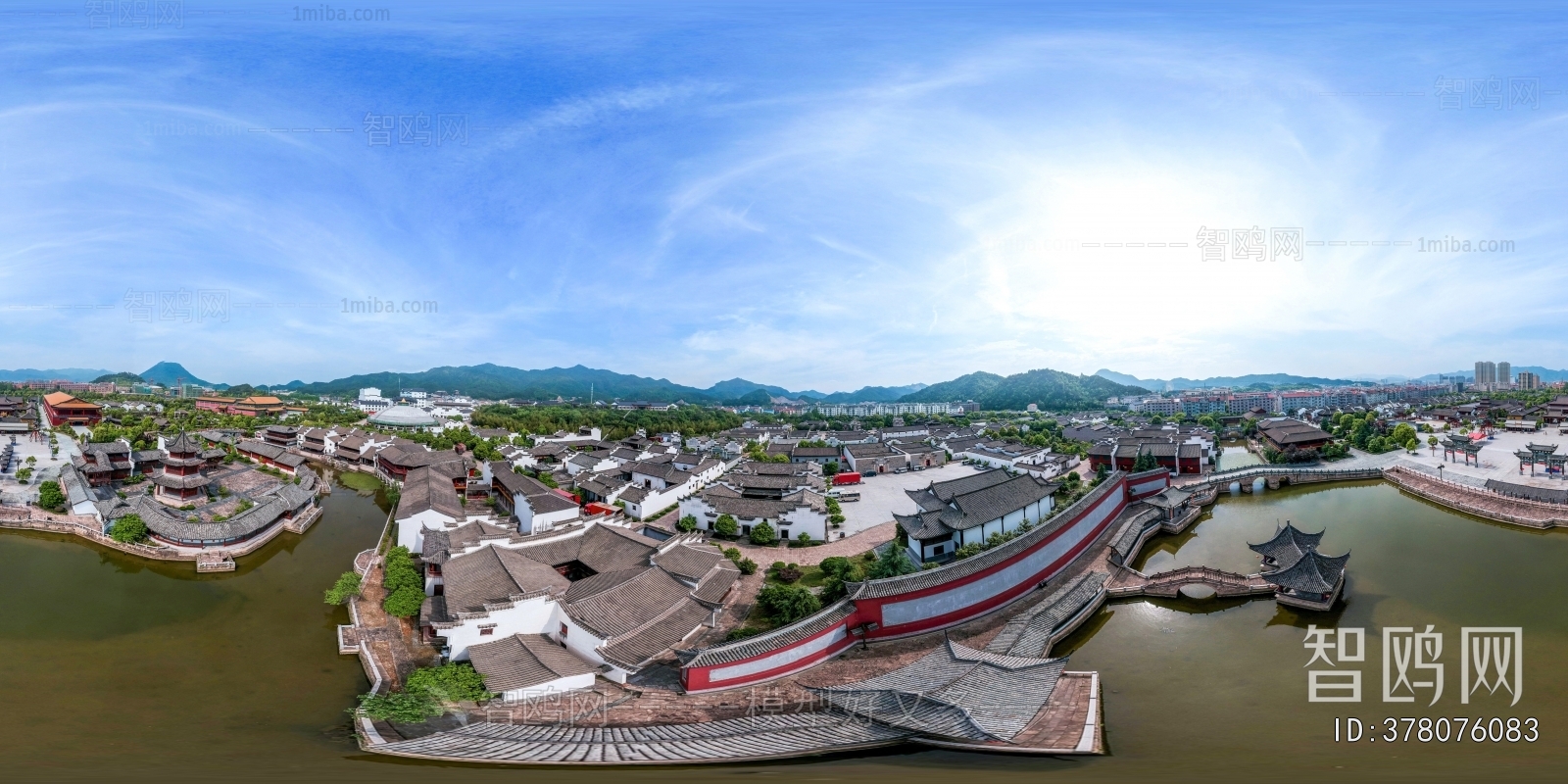 HDR中式乡村古镇旅游风景