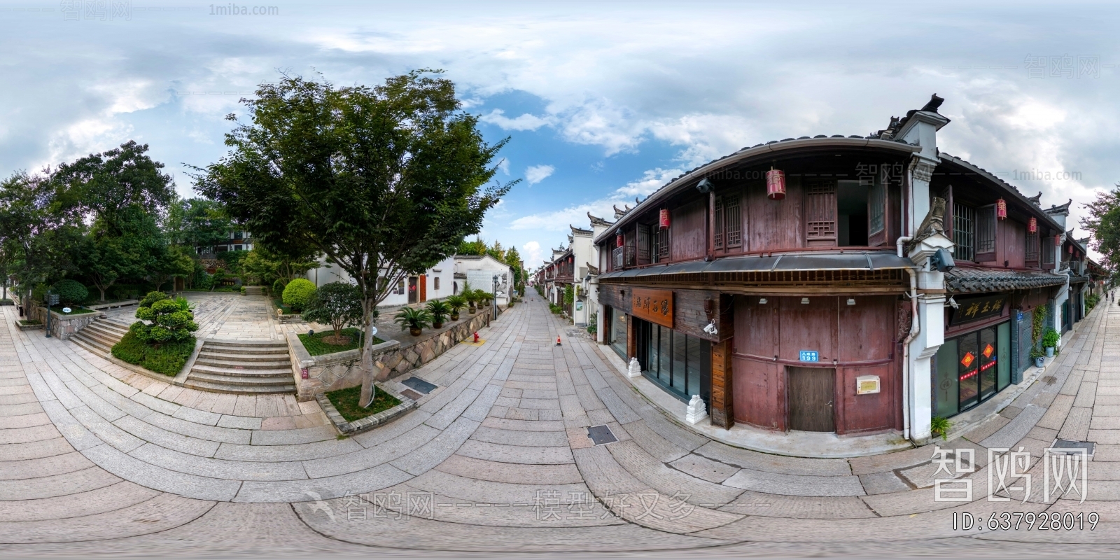 HDR中式乡村古镇旅游风景