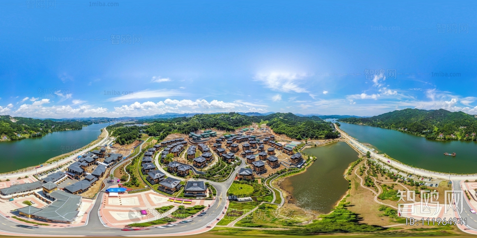 HDR乡村田野户外风景全景