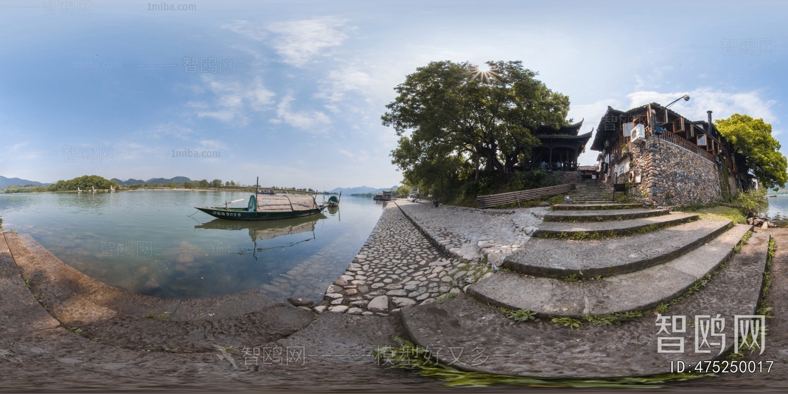 HDR中式乡村古镇旅游风景