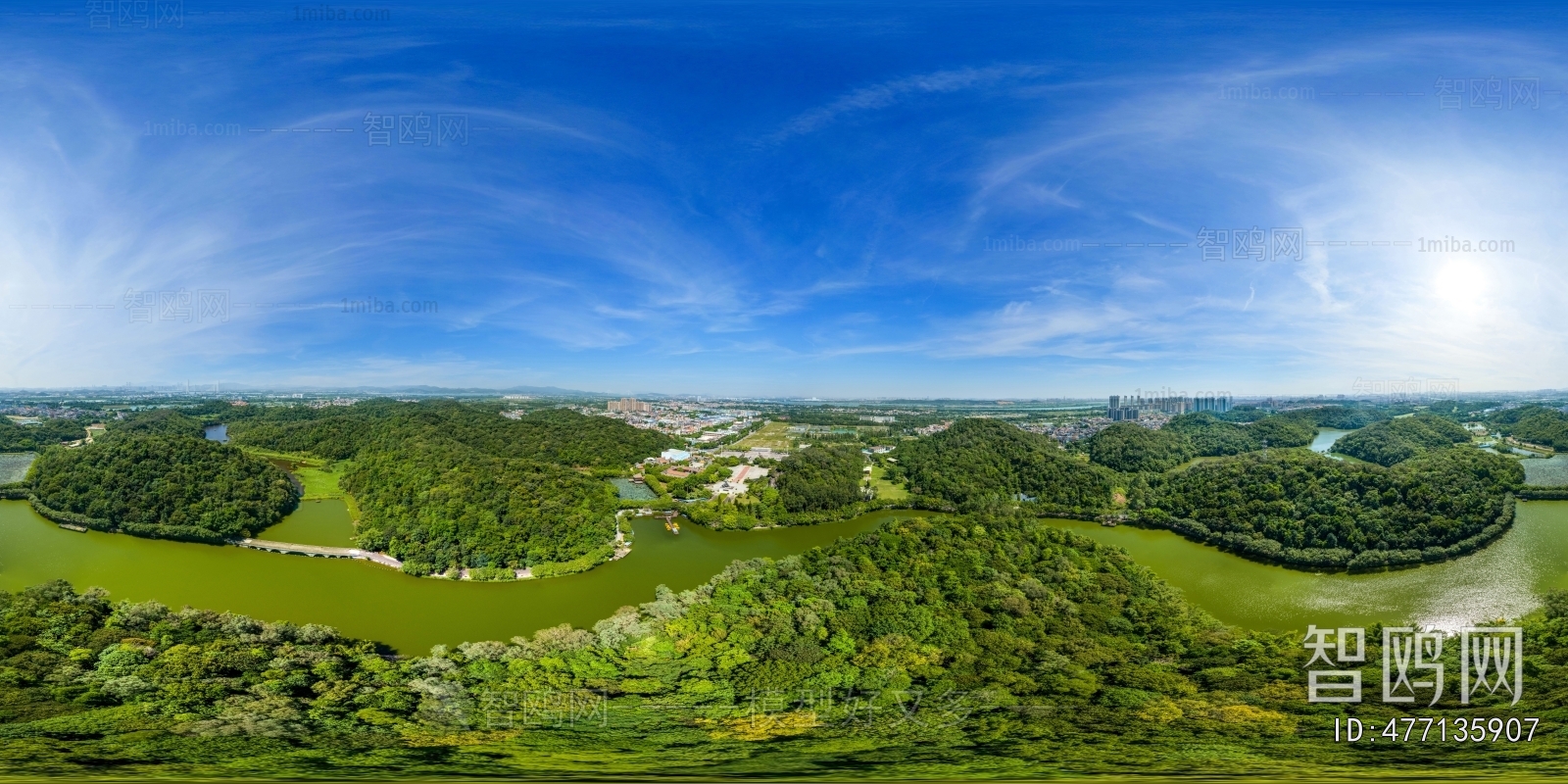 HDR乡村田野户外风景全景