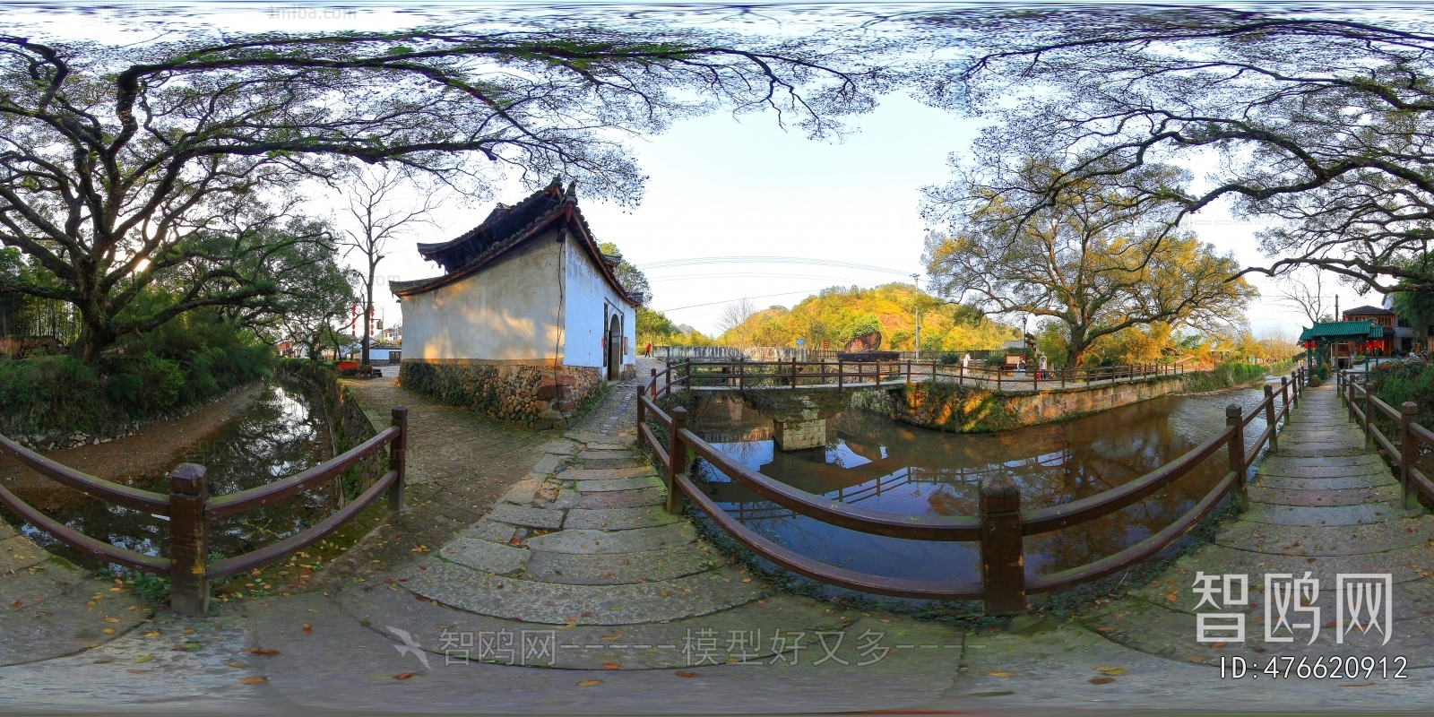 HDR中式乡村古镇旅游风景