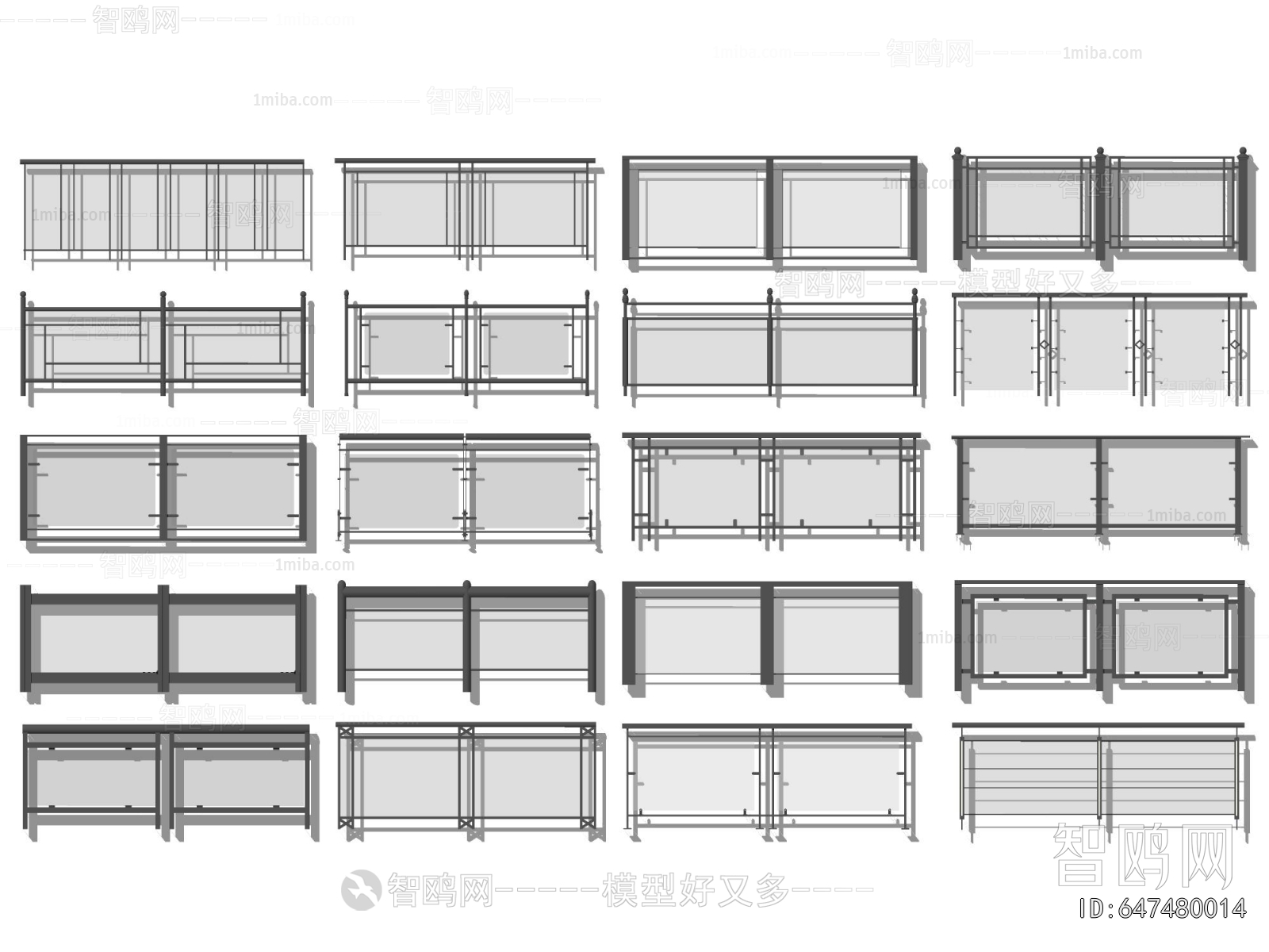 现代玻璃不绣钢栏杆护栏