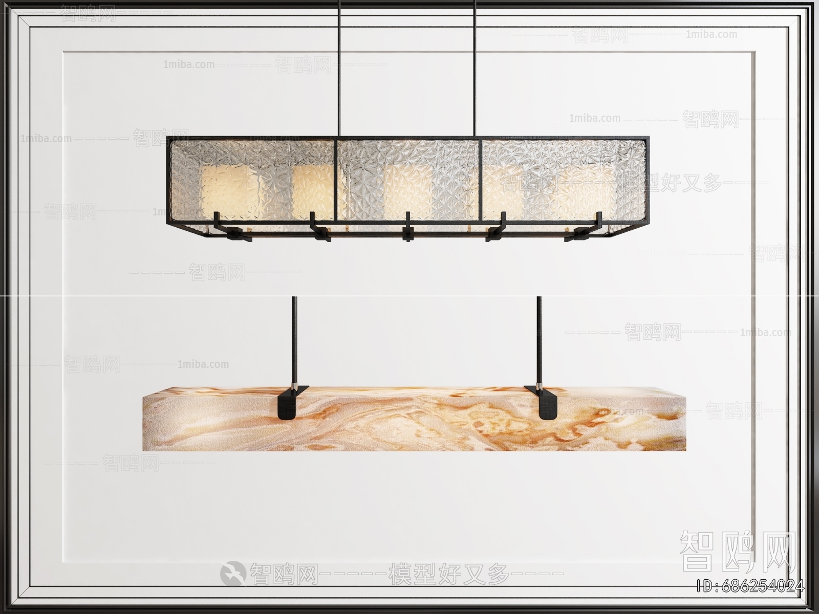 New Chinese Style Long Chandelier