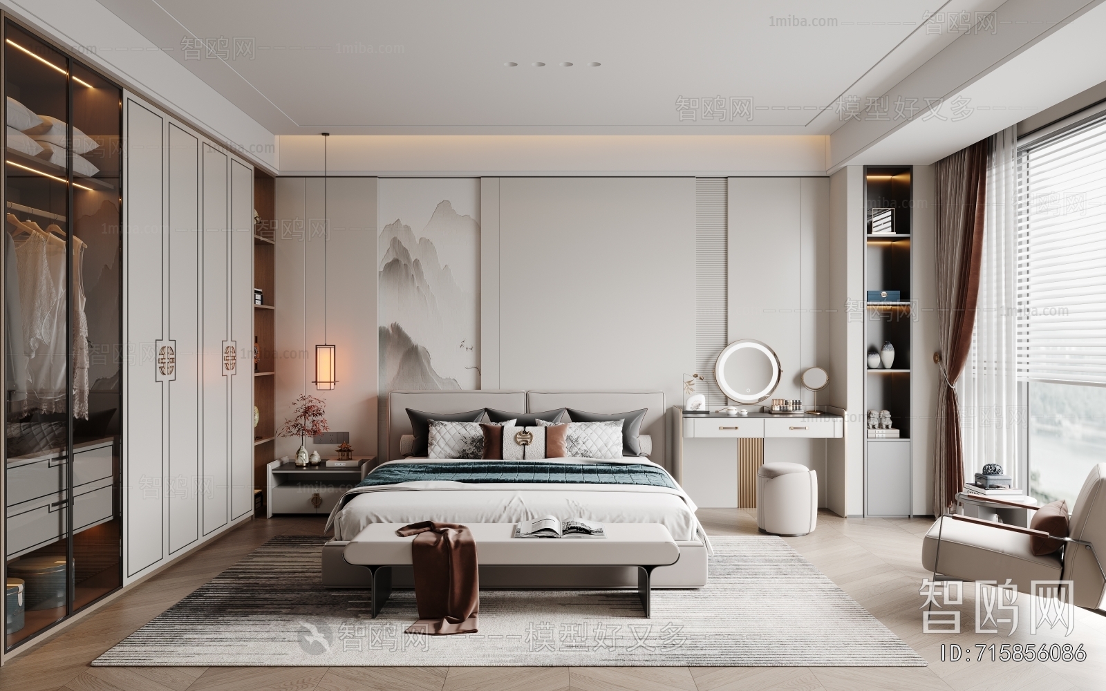 New Chinese Style Bedroom