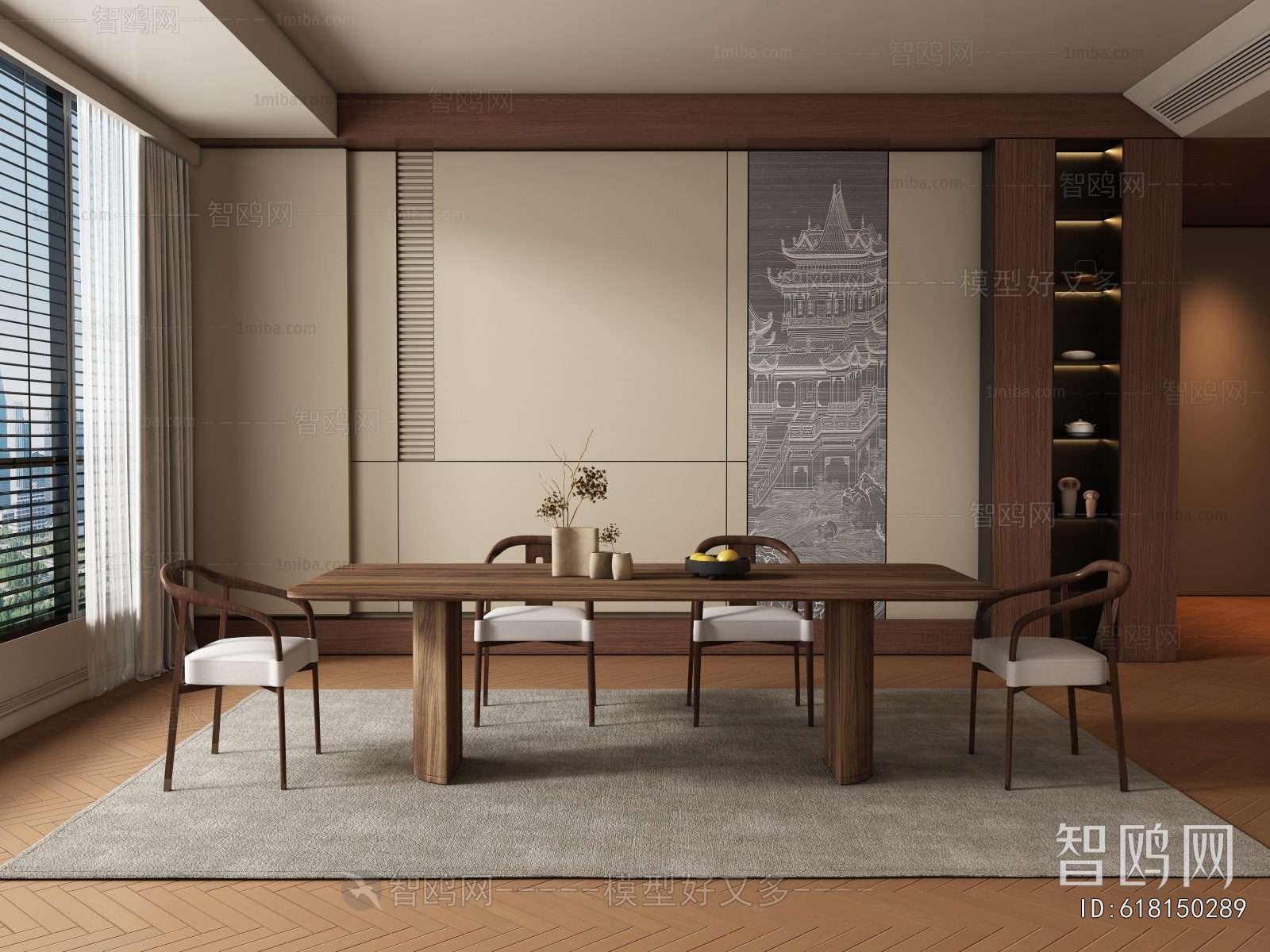 New Chinese Style Dining Room