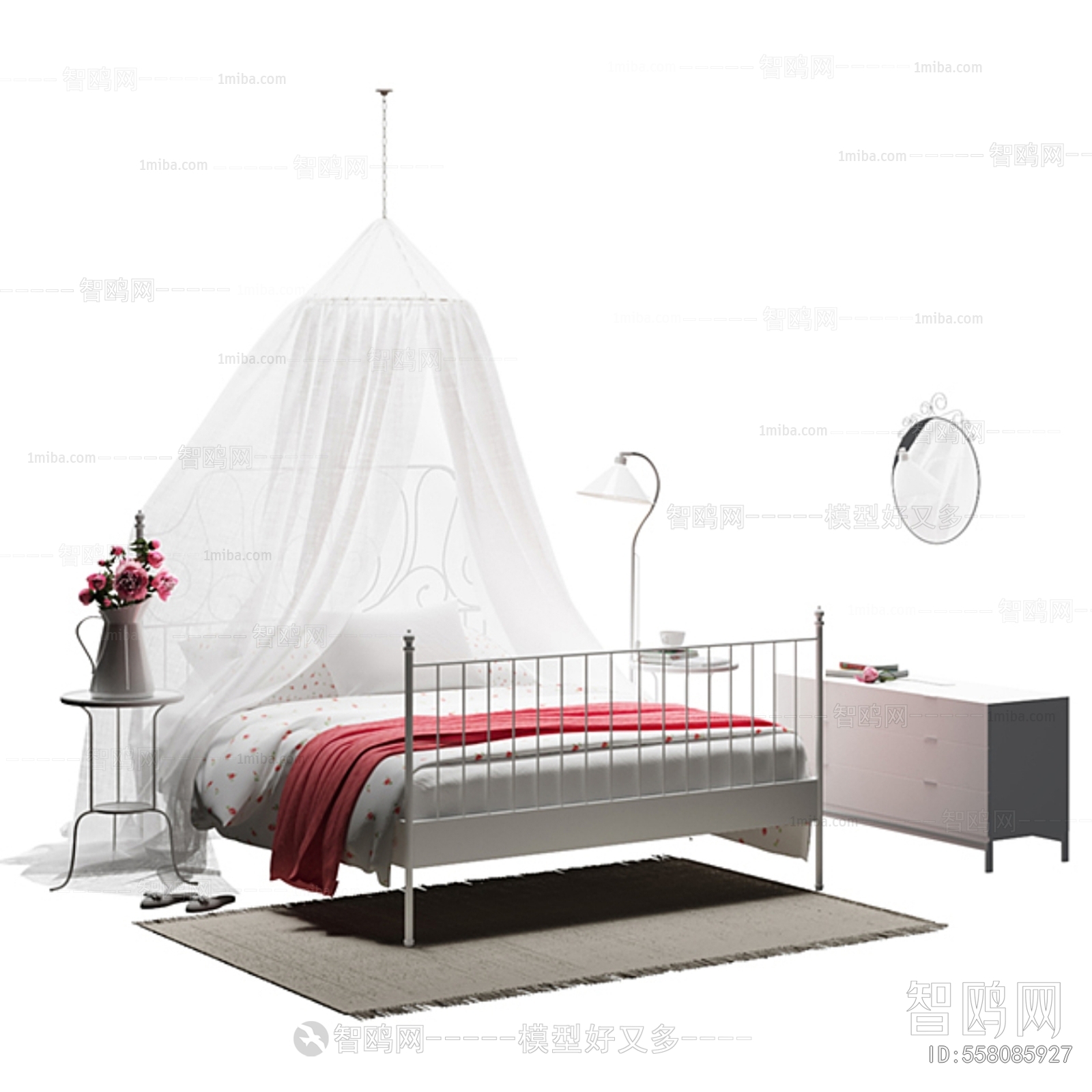 European Style Idyllic Style Double Bed