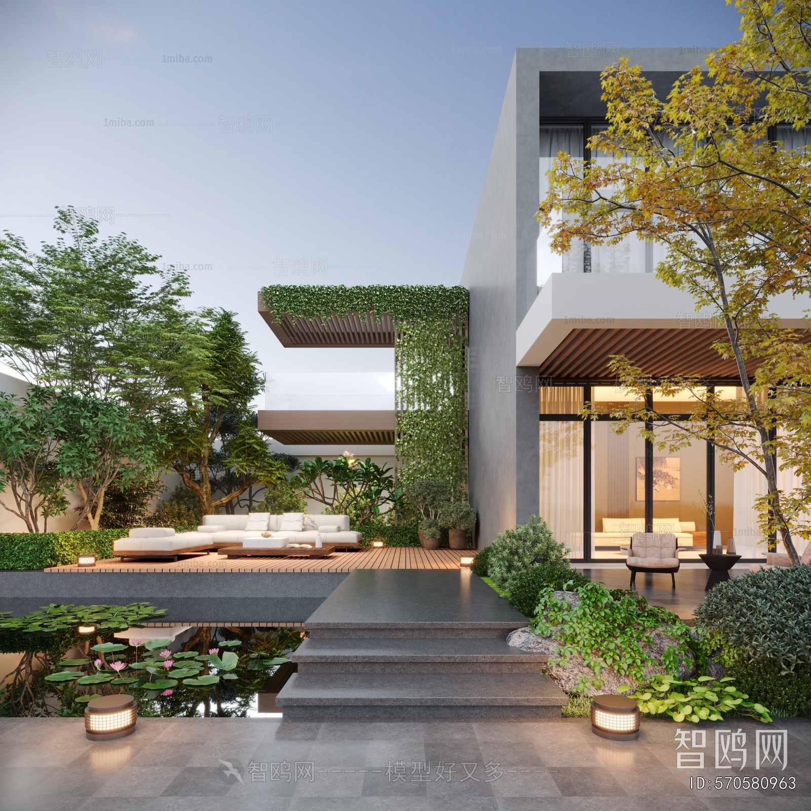 Modern Courtyard/landscape