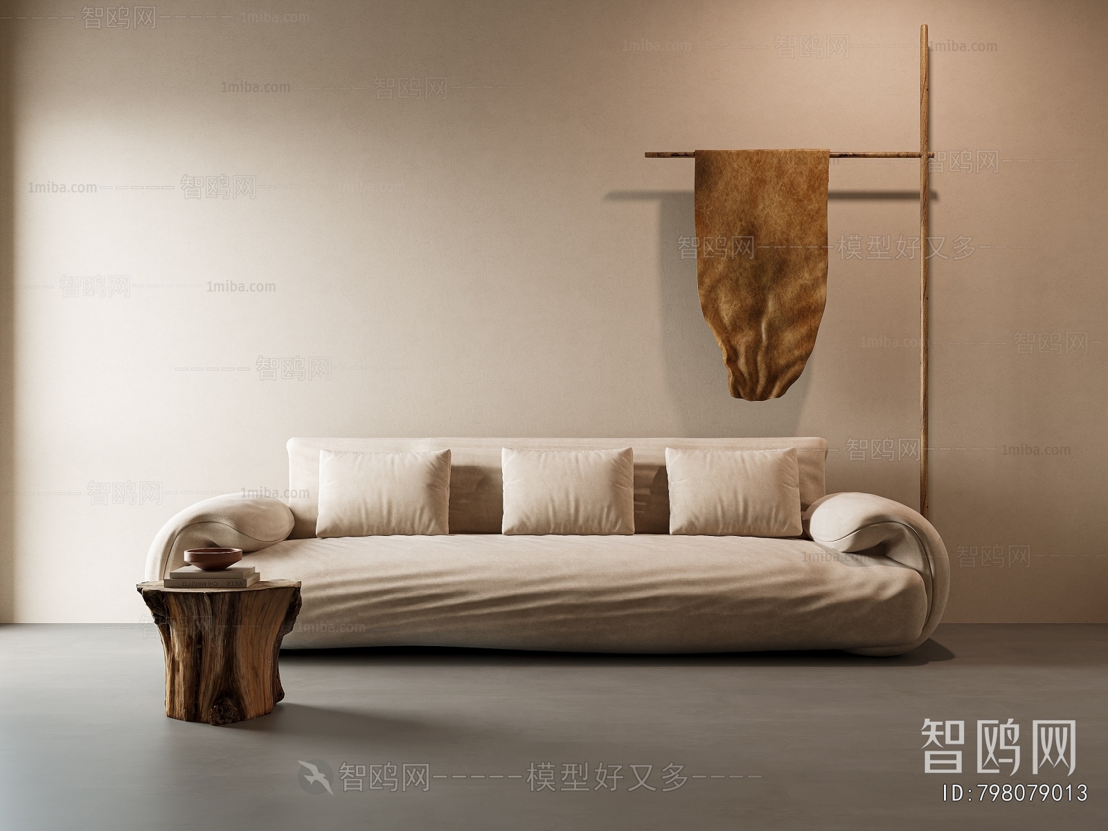 Wabi-sabi Style Multi Person Sofa