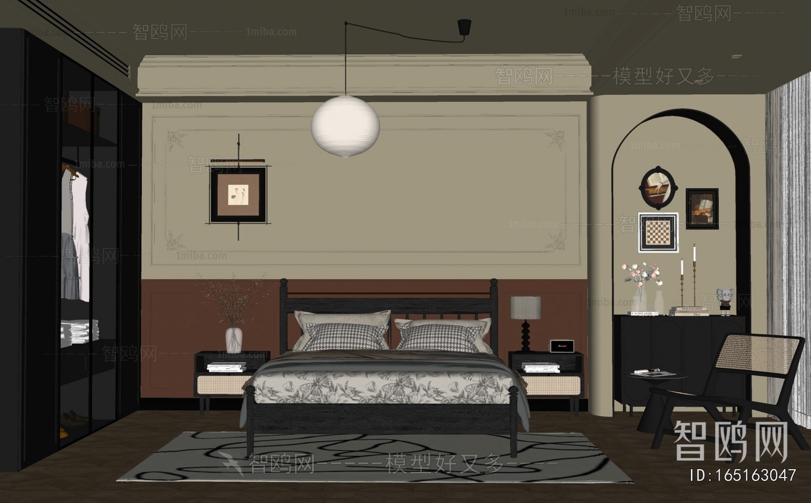 French Style Retro Style Bedroom