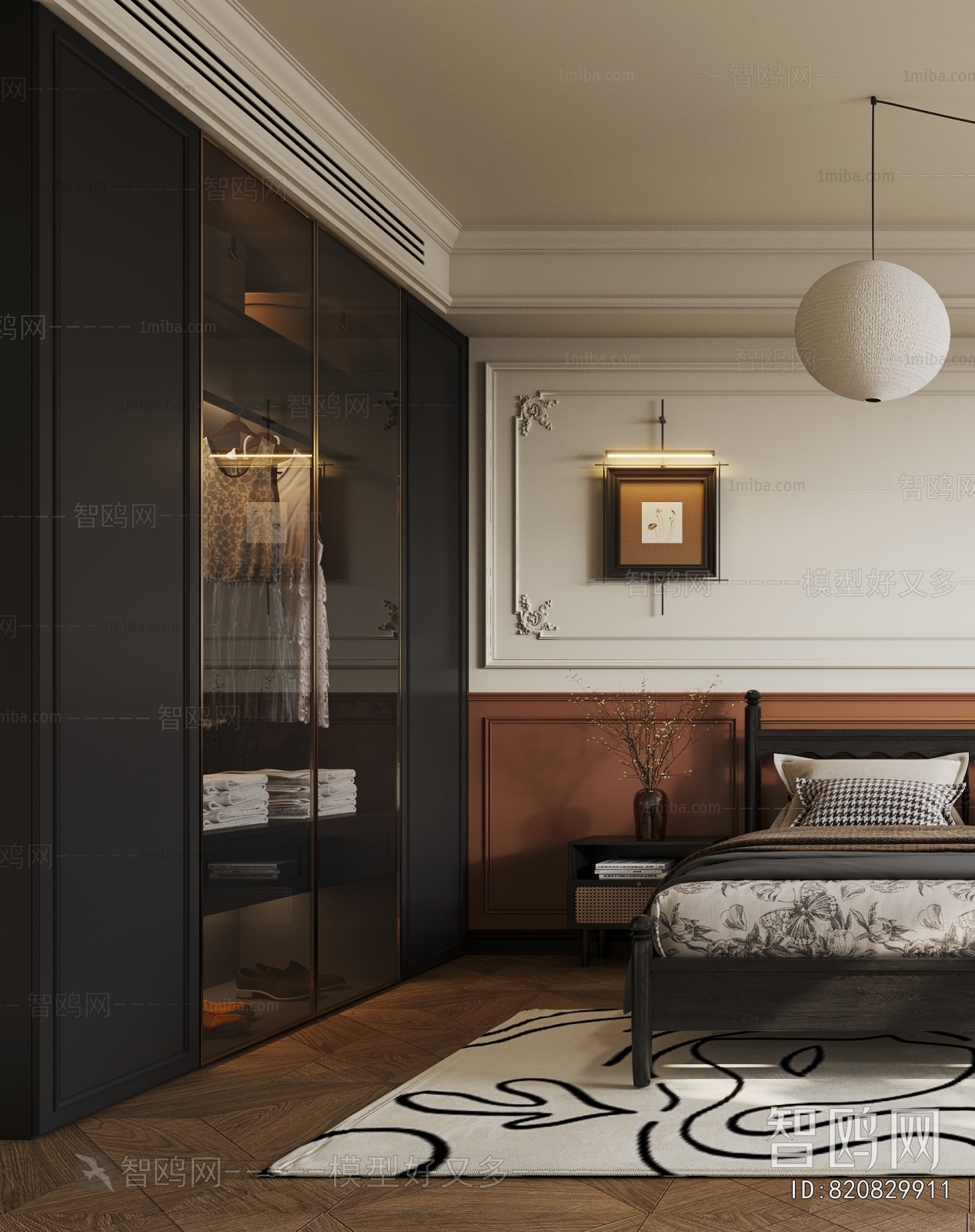 French Style Retro Style Bedroom