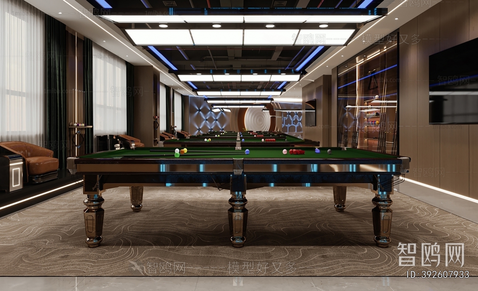 Modern Billiard Room