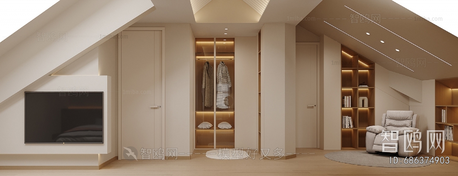 Modern Clothes Storage Area