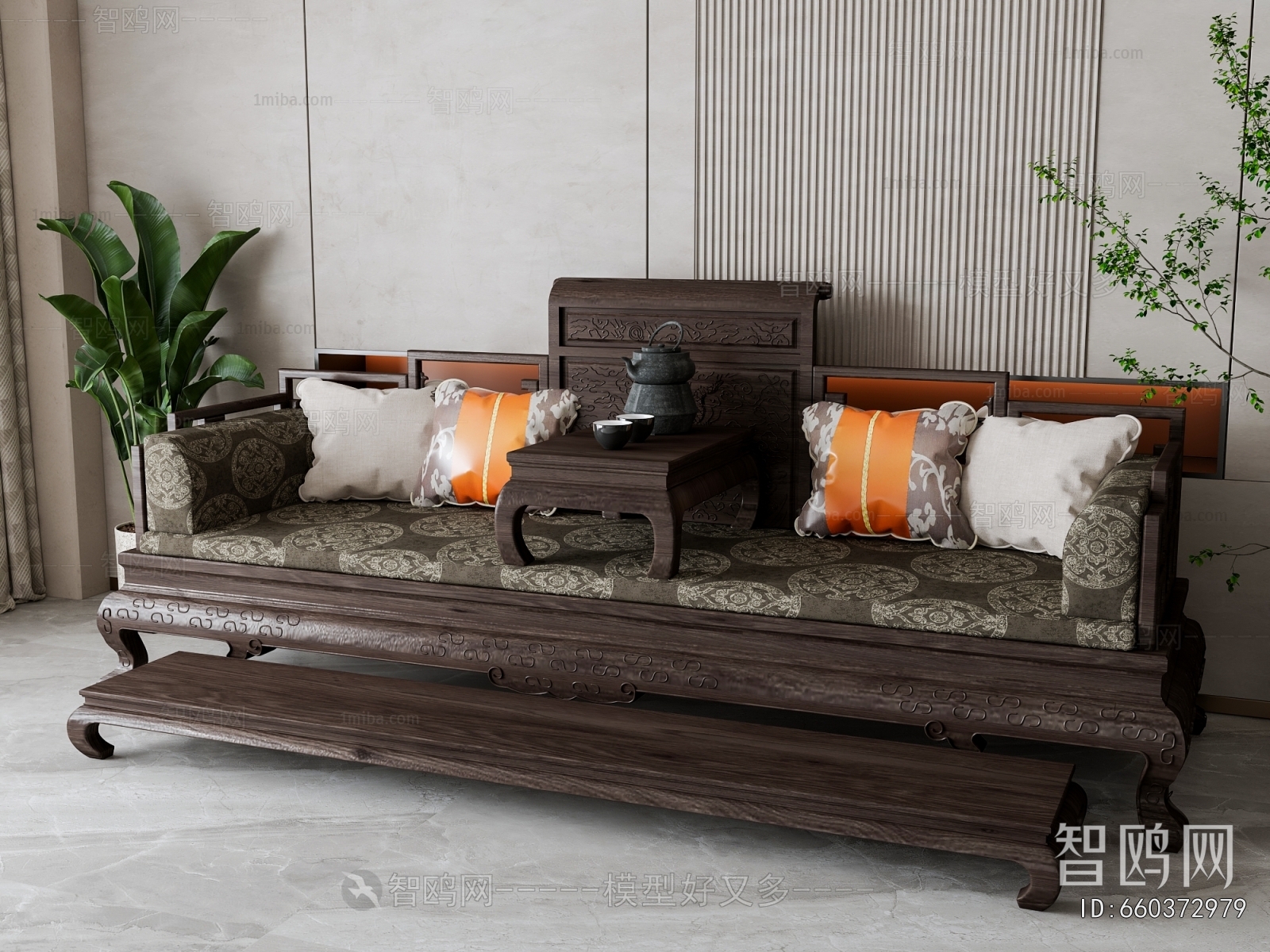 New Chinese Style Arhat Bed