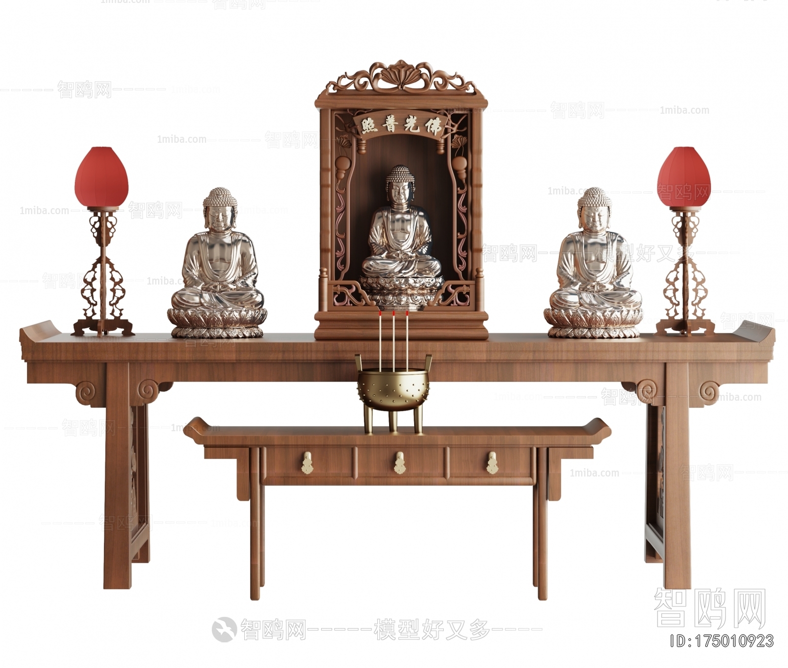 新中式佛龛 祭台 财神