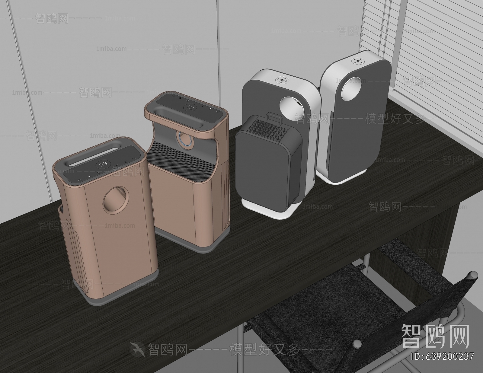 现代加湿器 空气净化器3D模型下载