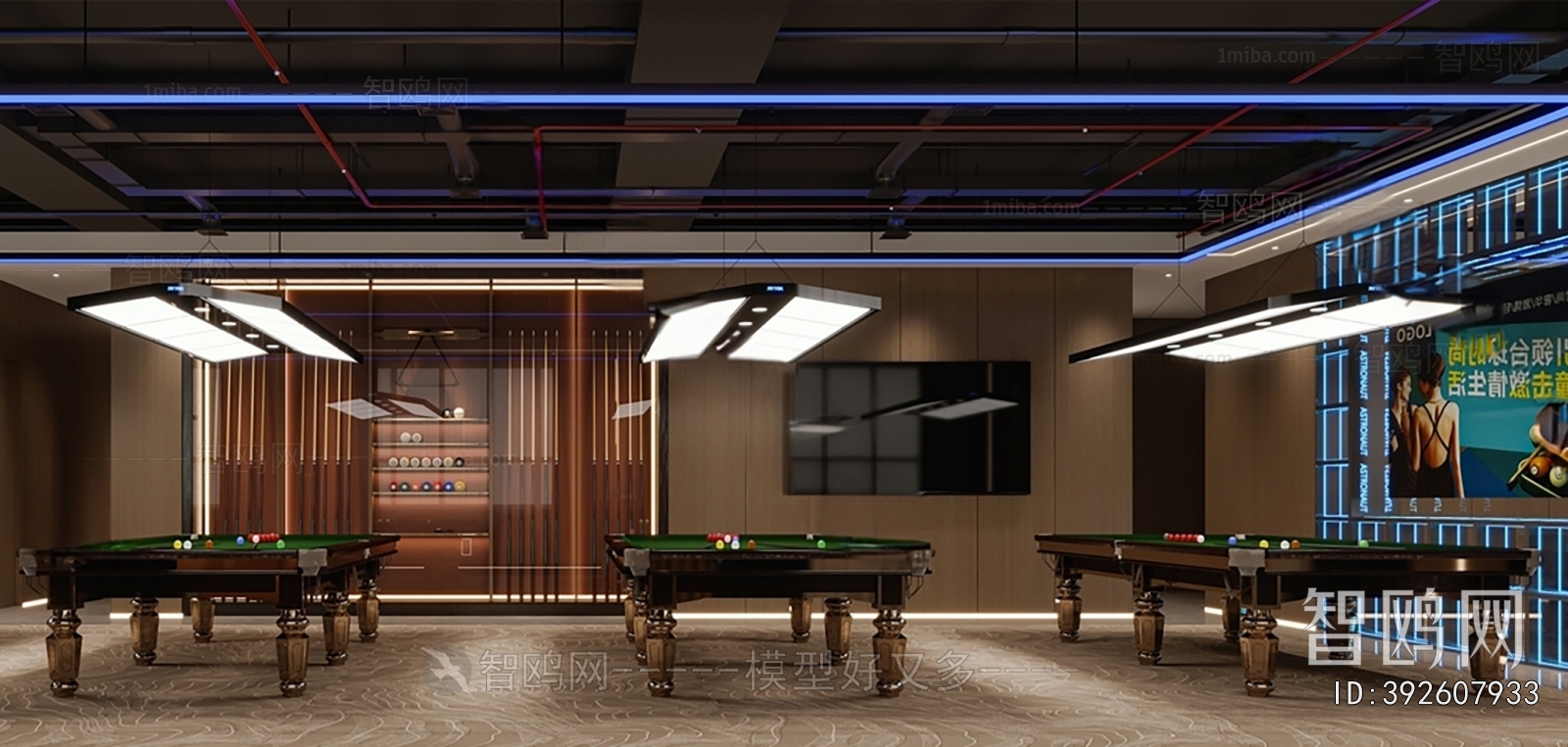 Modern Billiard Room