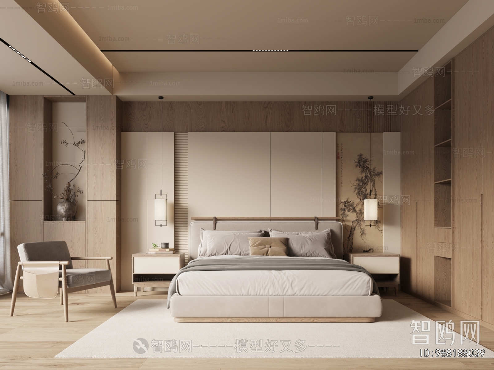 New Chinese Style Bedroom