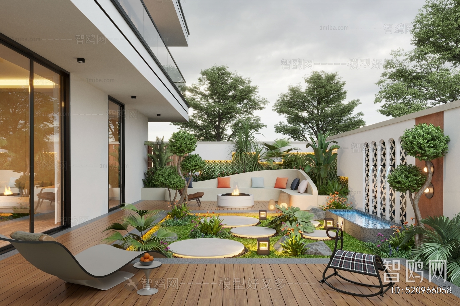 Modern Courtyard/landscape