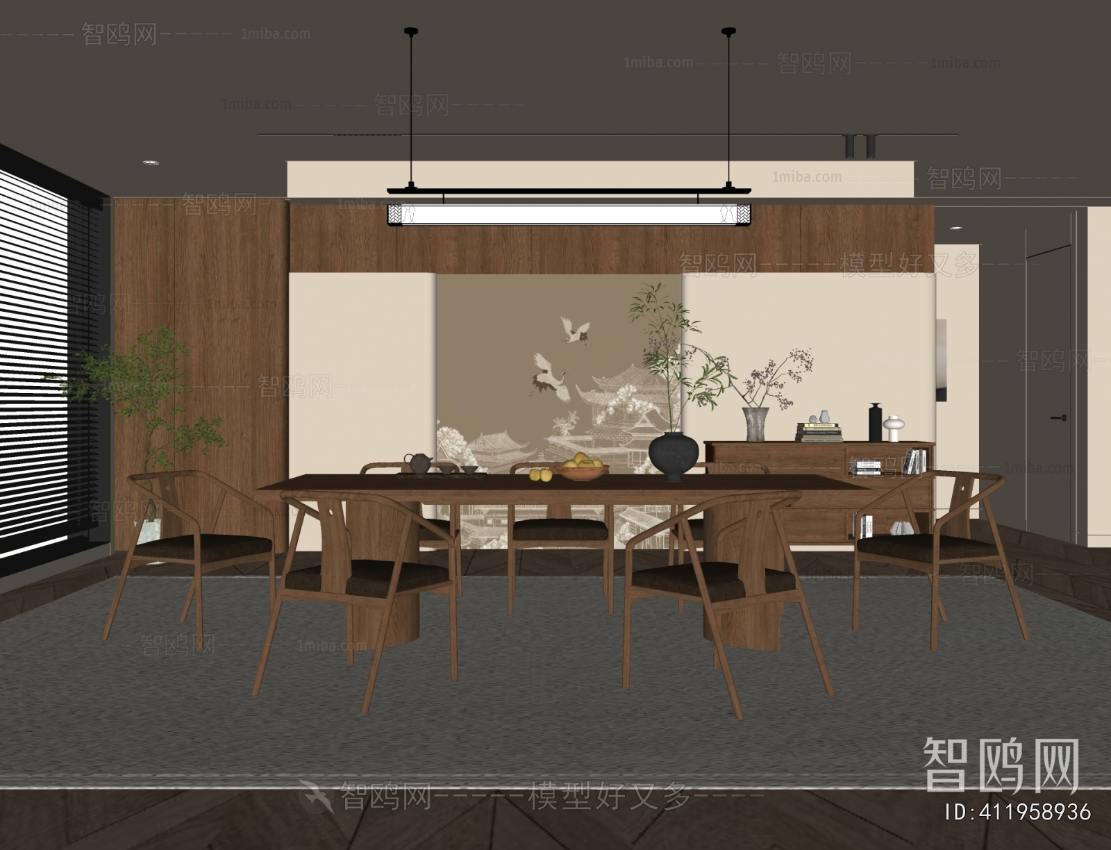 Wabi-sabi Style Dining Room