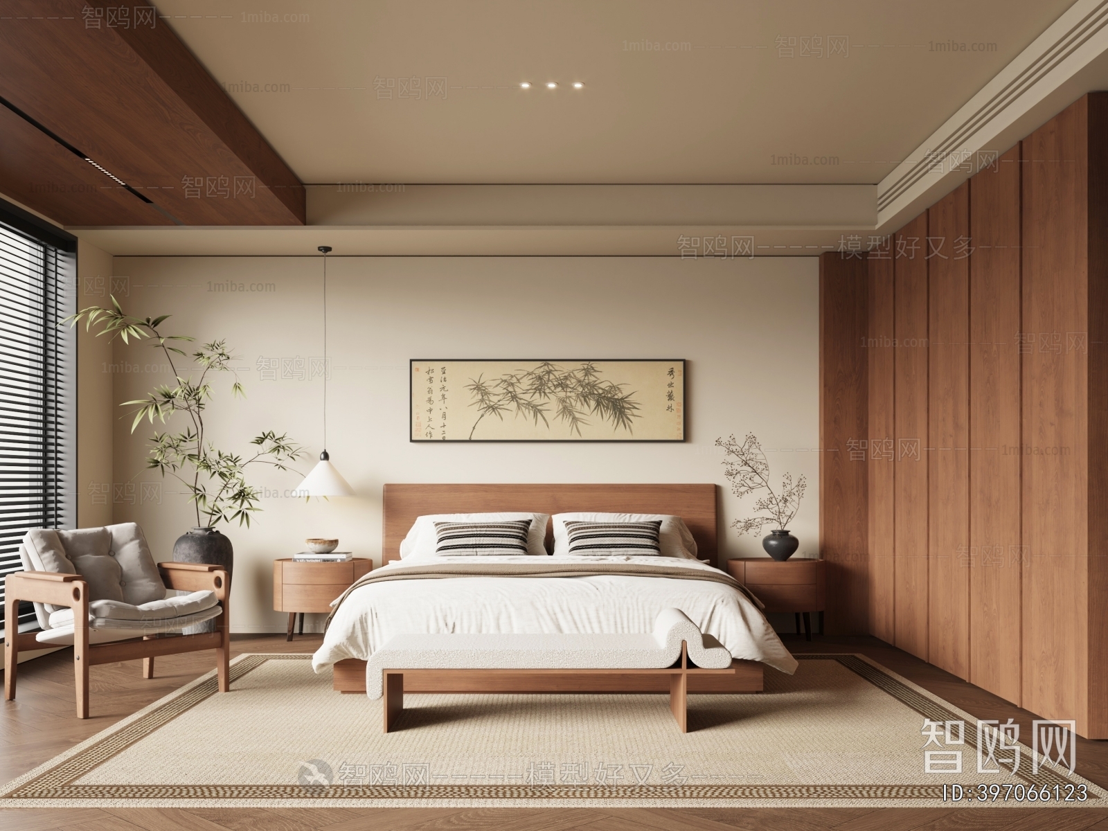 New Chinese Style Bedroom