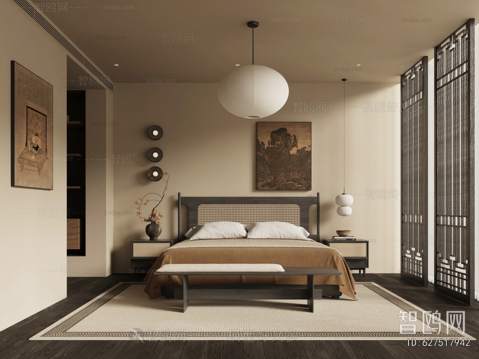 New Chinese Style Bedroom