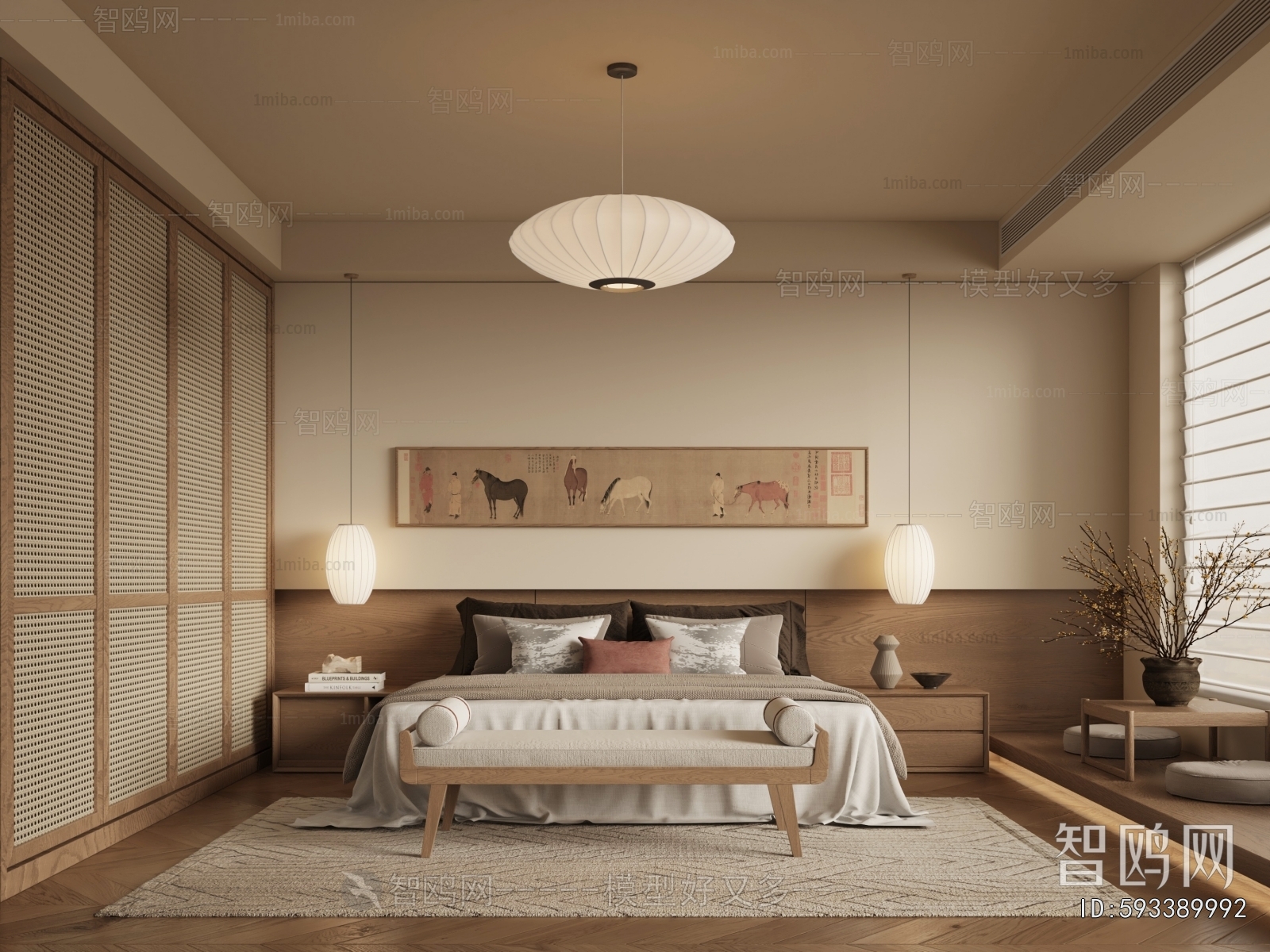 New Chinese Style Bedroom