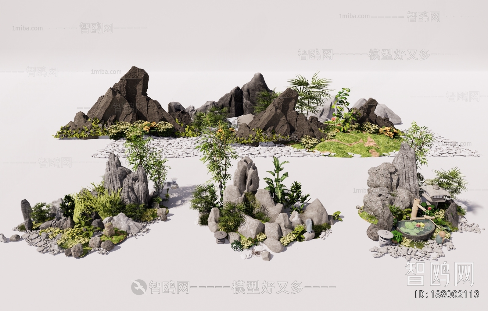 New Chinese Style Rockery Waterscape