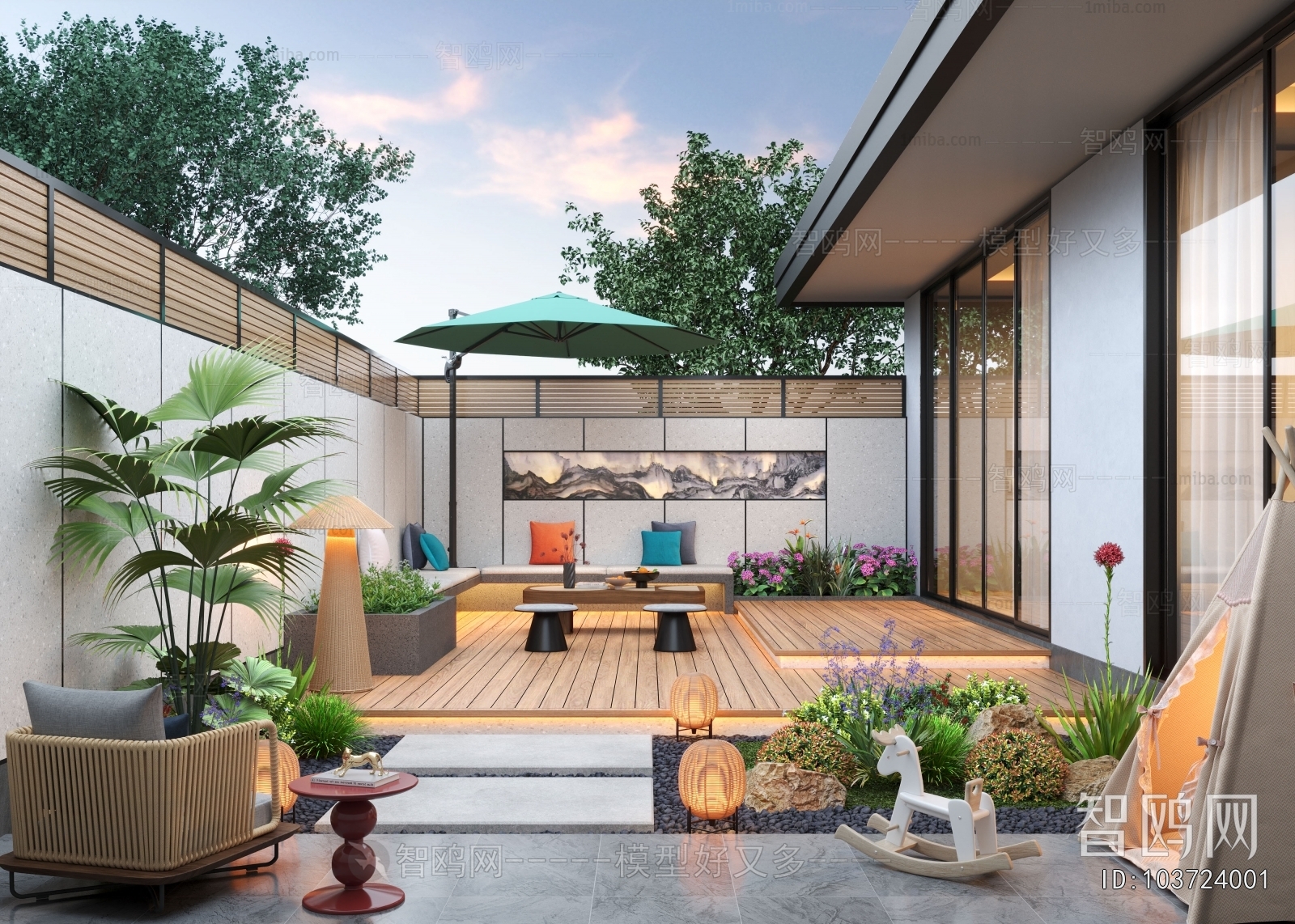 Modern Courtyard/landscape