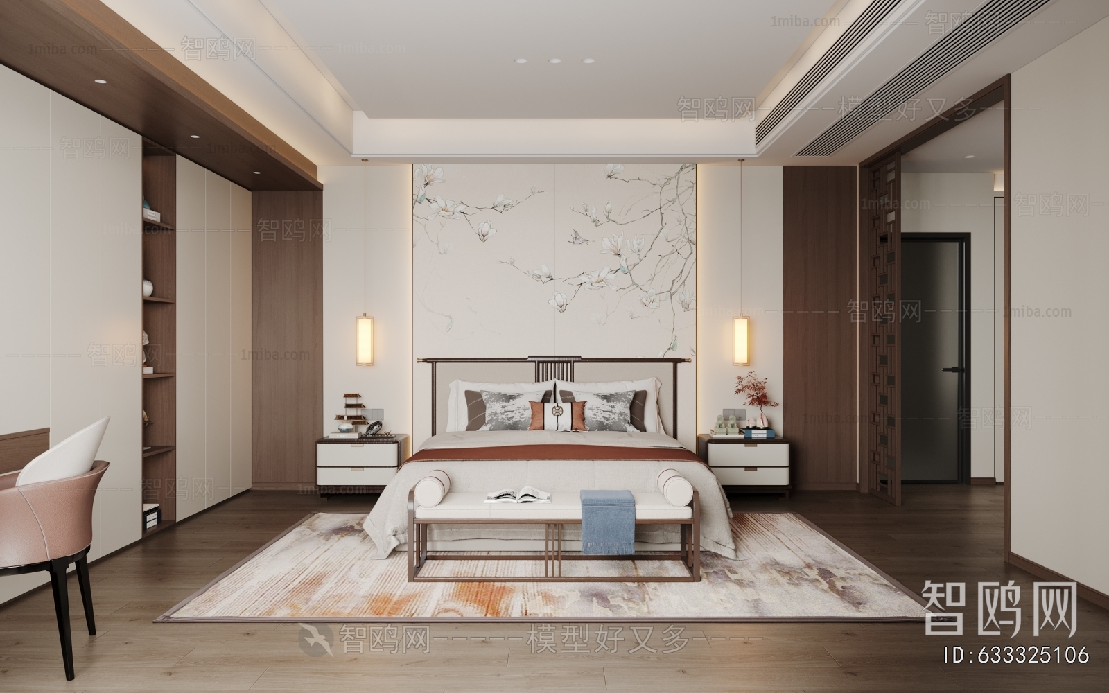 New Chinese Style Bedroom