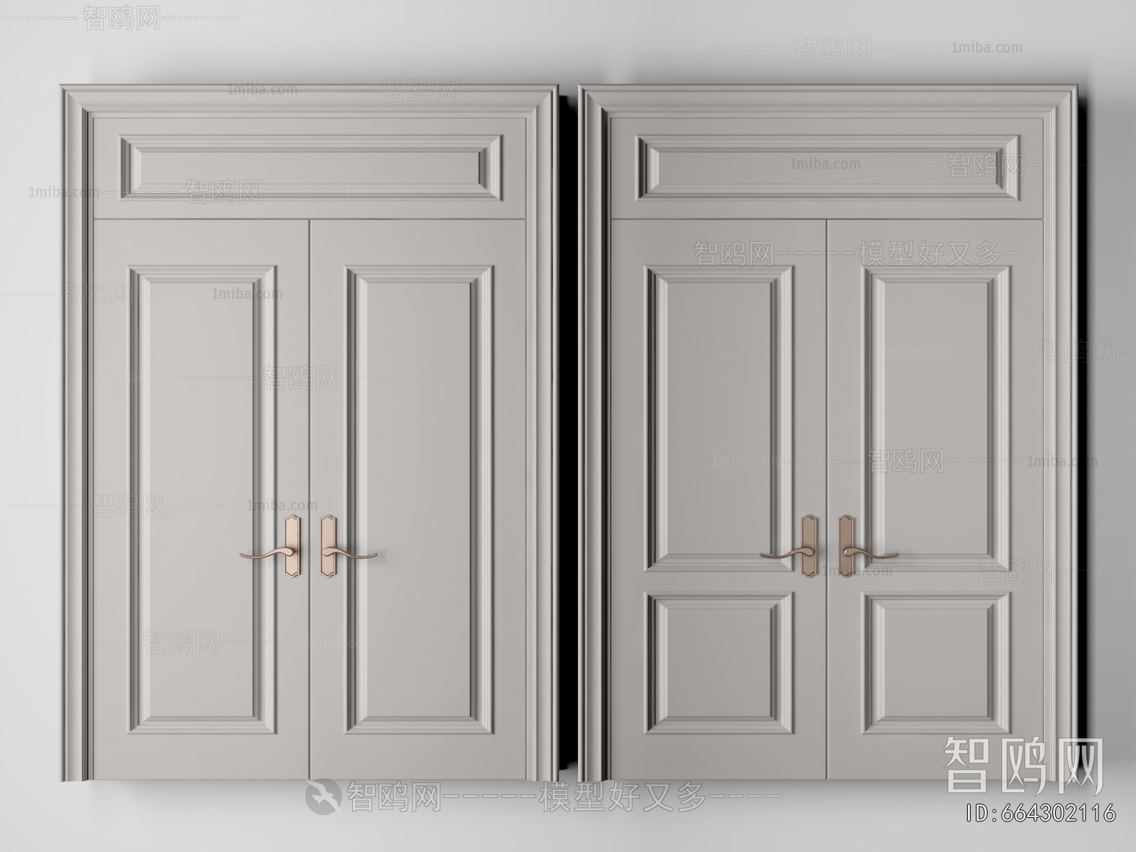 Simple European Style Double Door